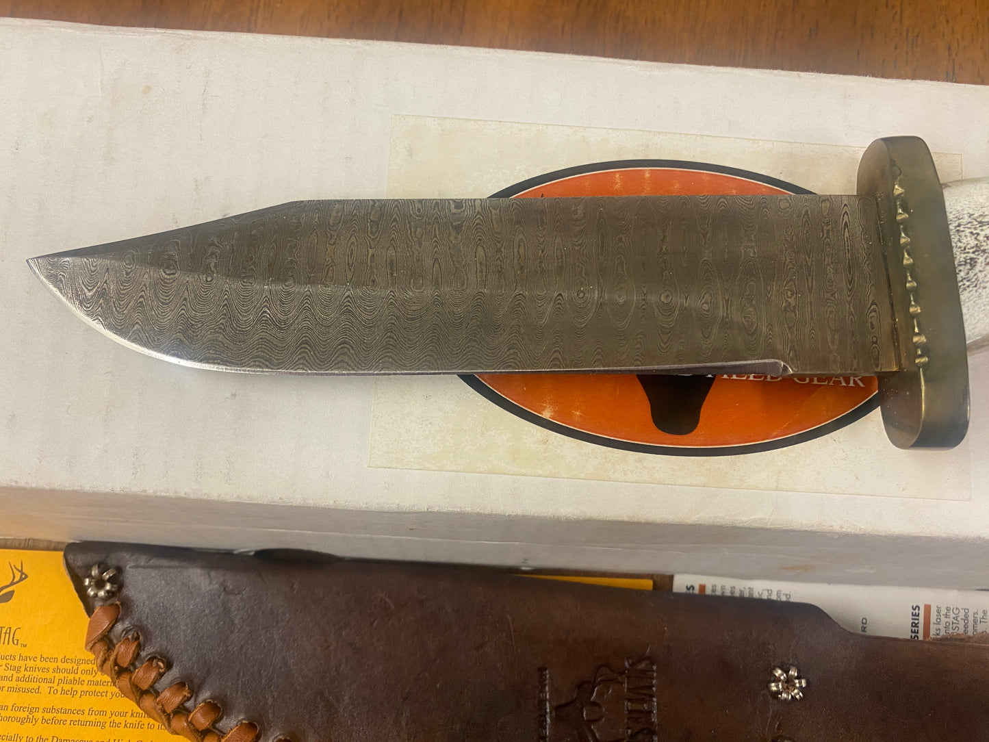 Silver Stag DPB6.5 Damascus Bowie Knife