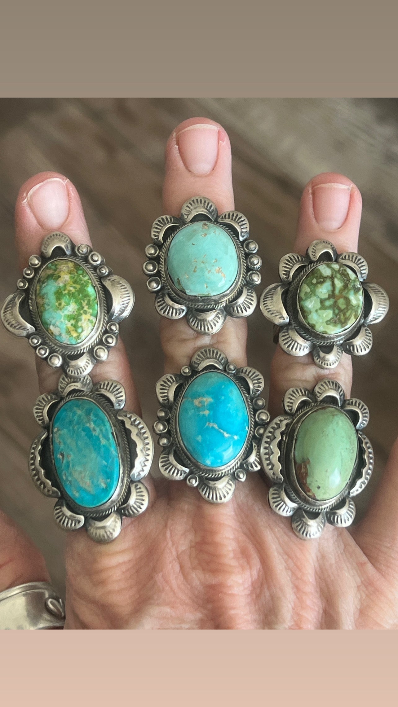 Navajo Sterling Silver and Royston Turquoise Single Stone Ring by Gilbert Tom, Size 8