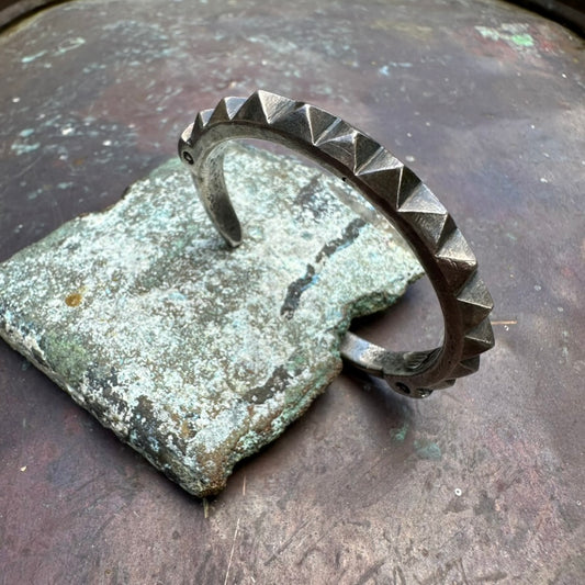 Artisan Made Ingot Silver Spike Cuff Bracelet by Jock Favour