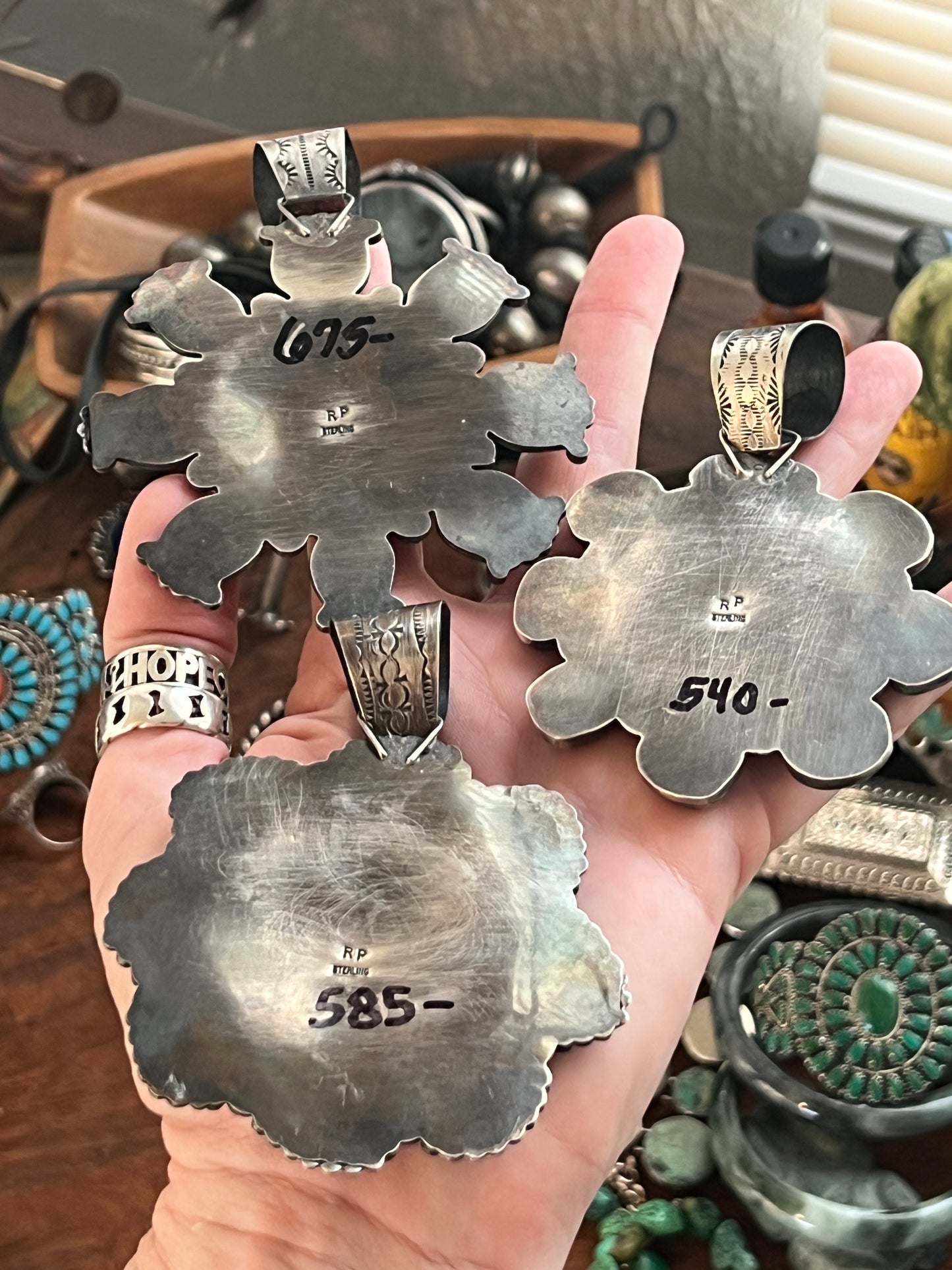 Rosella Paxson Turquoise Cluster Pendants