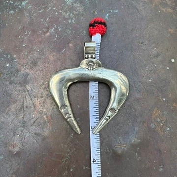 Native Made Coin Silver Naja Pendant by Buffalo Dancer