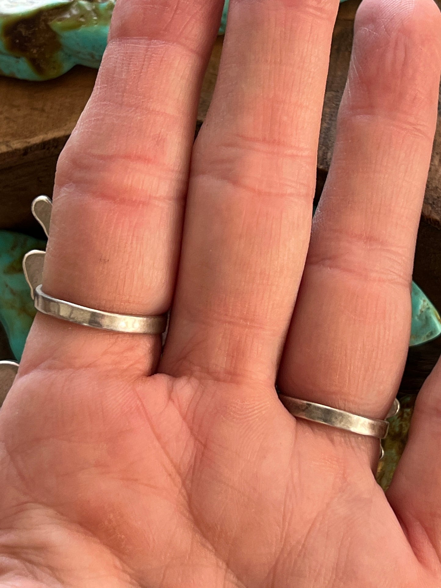 Zuni Made Mickey Mouse Multi Stone Inlay Rings by Don Dewa, Adjustable