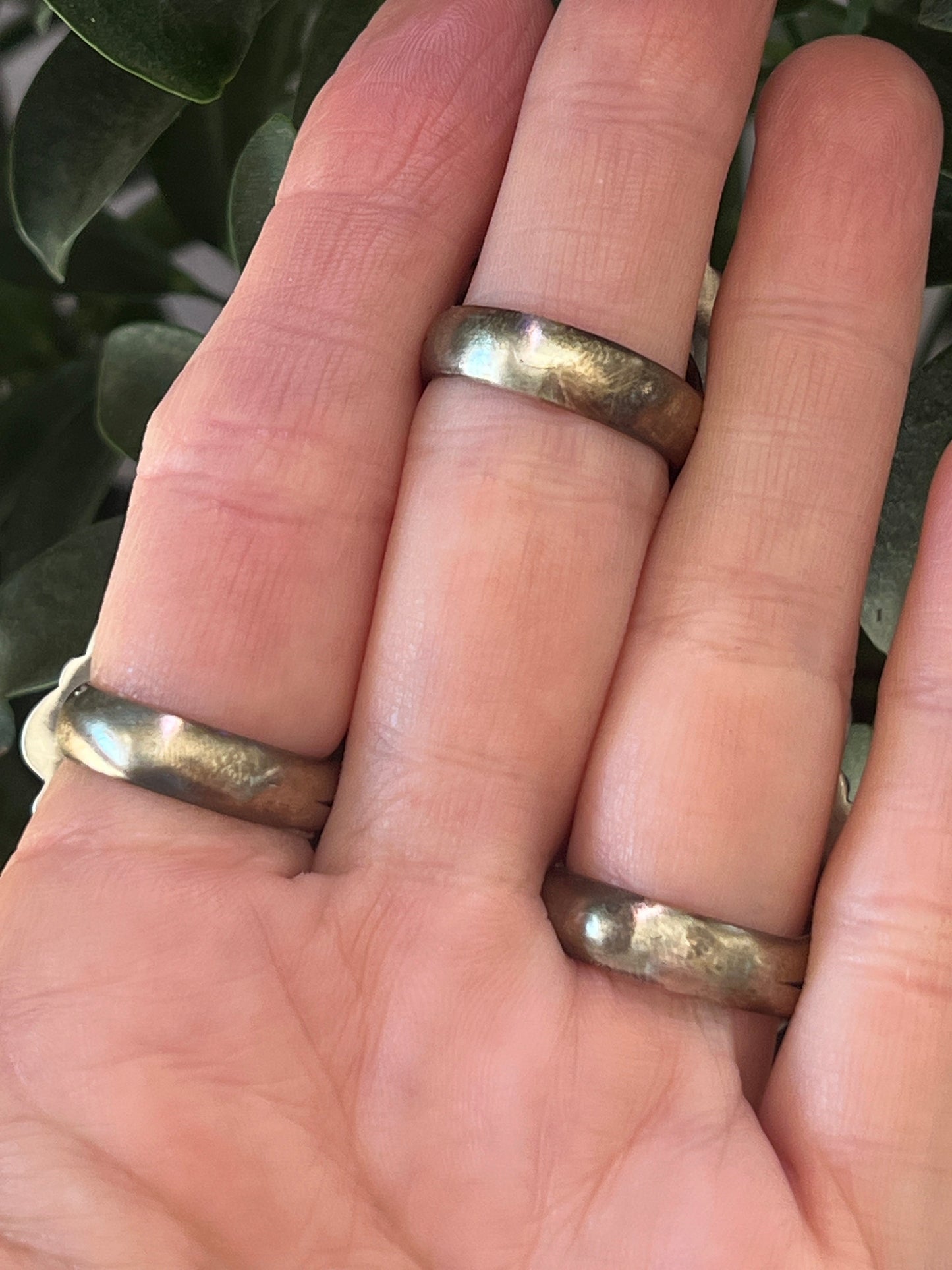 Navajo Sterling Silver and Natural Campitos Turquoise Cluster Rings by Sheila Becenti