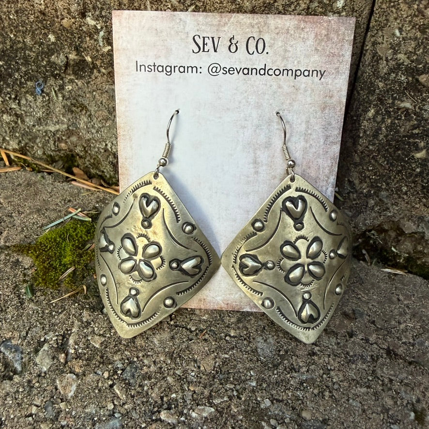 Native Made Sterling Silver earrings by L Tahe