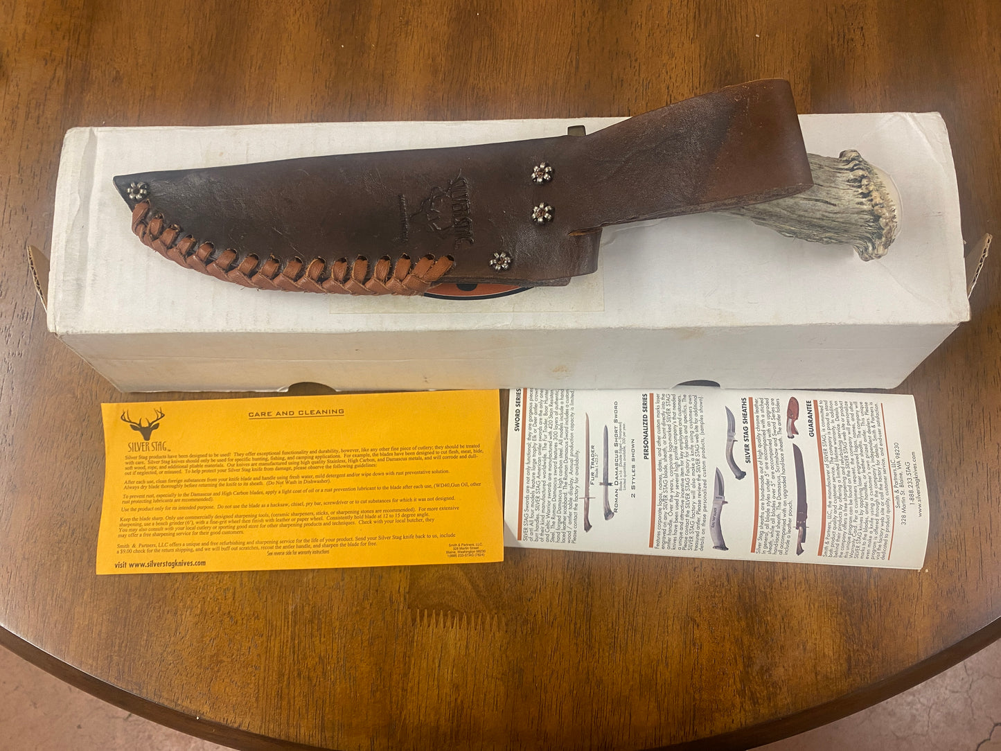 Silver Stag DPB6.5 Damascus Bowie Knife