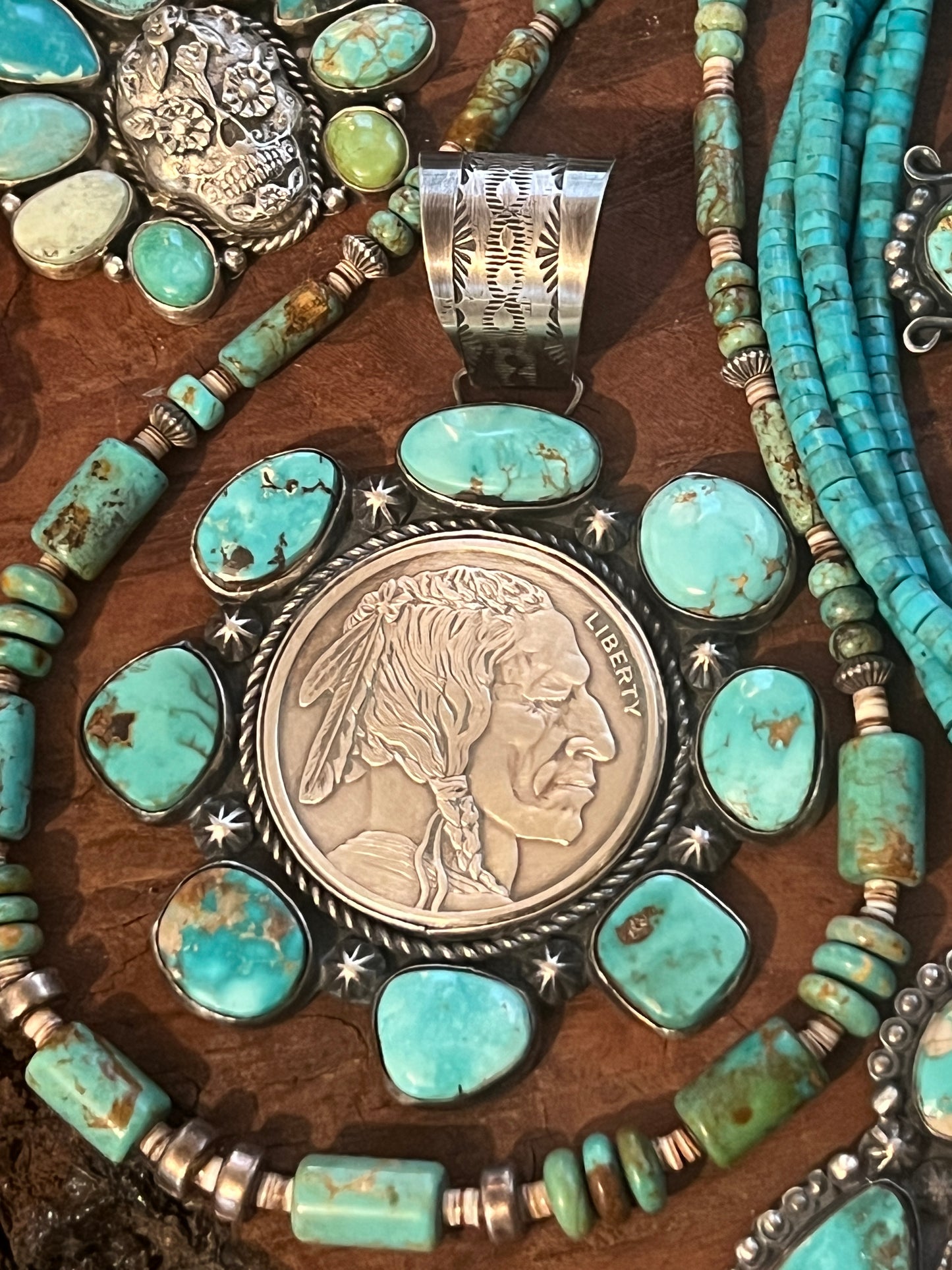 Rosella Paxson Turquoise Cluster Pendants