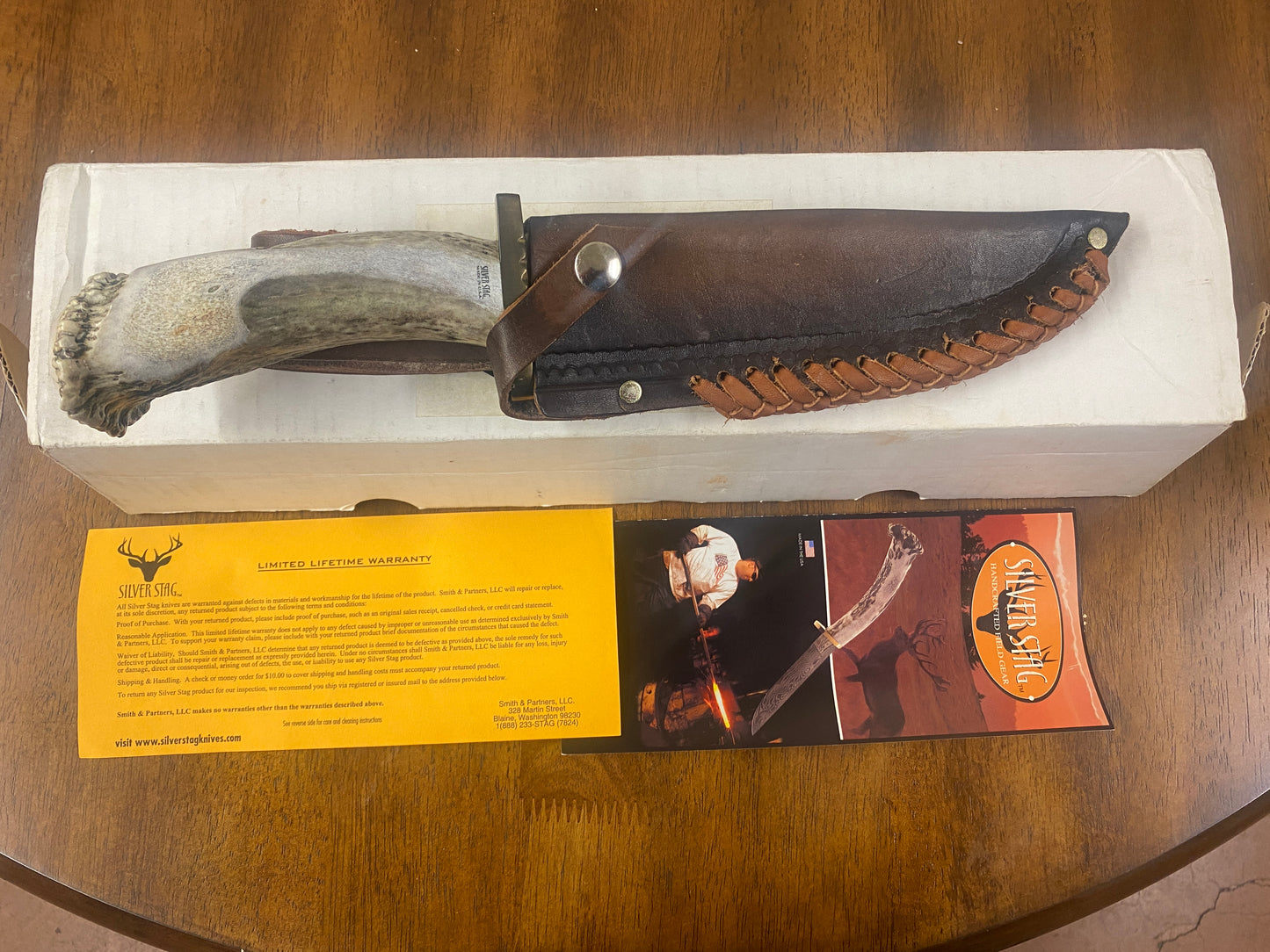 Silver Stag DPB6.5 Damascus Bowie Knife