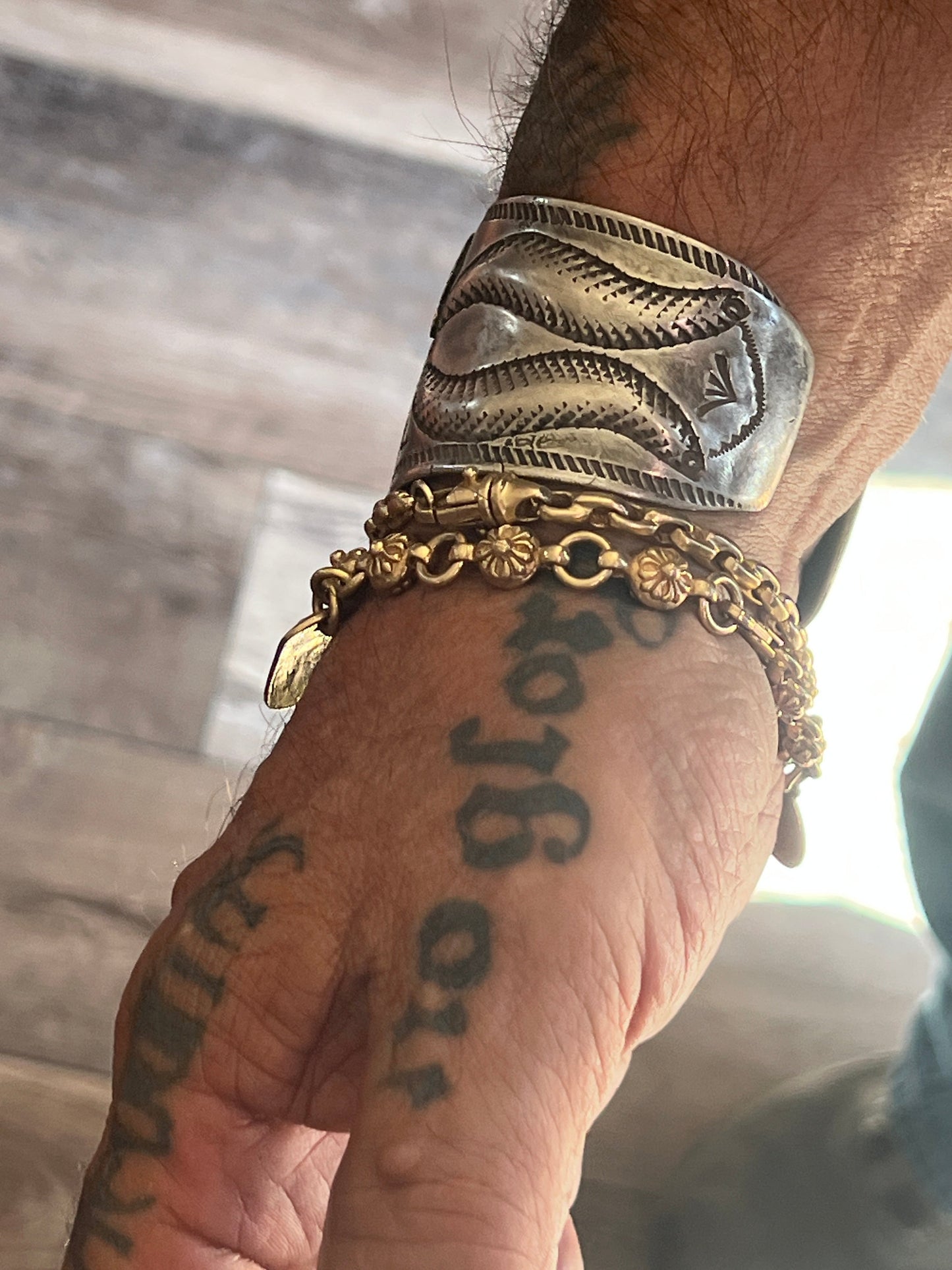 Hand Forged Old Pawn Sterling Silver Ingot Cuff Bracelet by Santa Fe Artist, Buffalo: The Equine