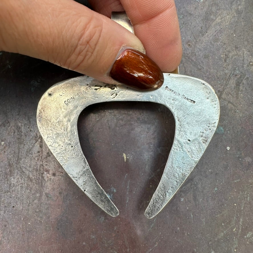 Native Made Coin Silver Naja Pendant by Buffalo Dancer
