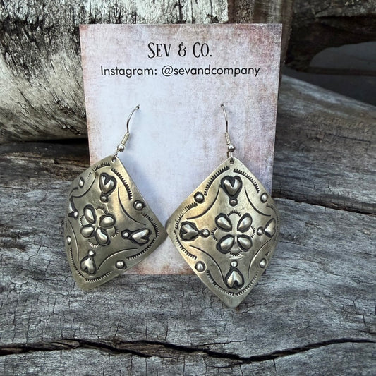 Native Made Sterling Silver earrings by L Tahe