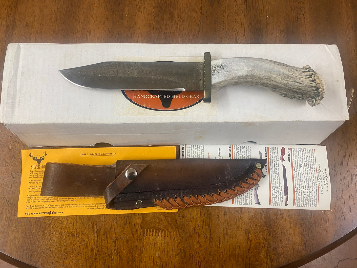 Silver Stag DPB6.5 Damascus Bowie Knife