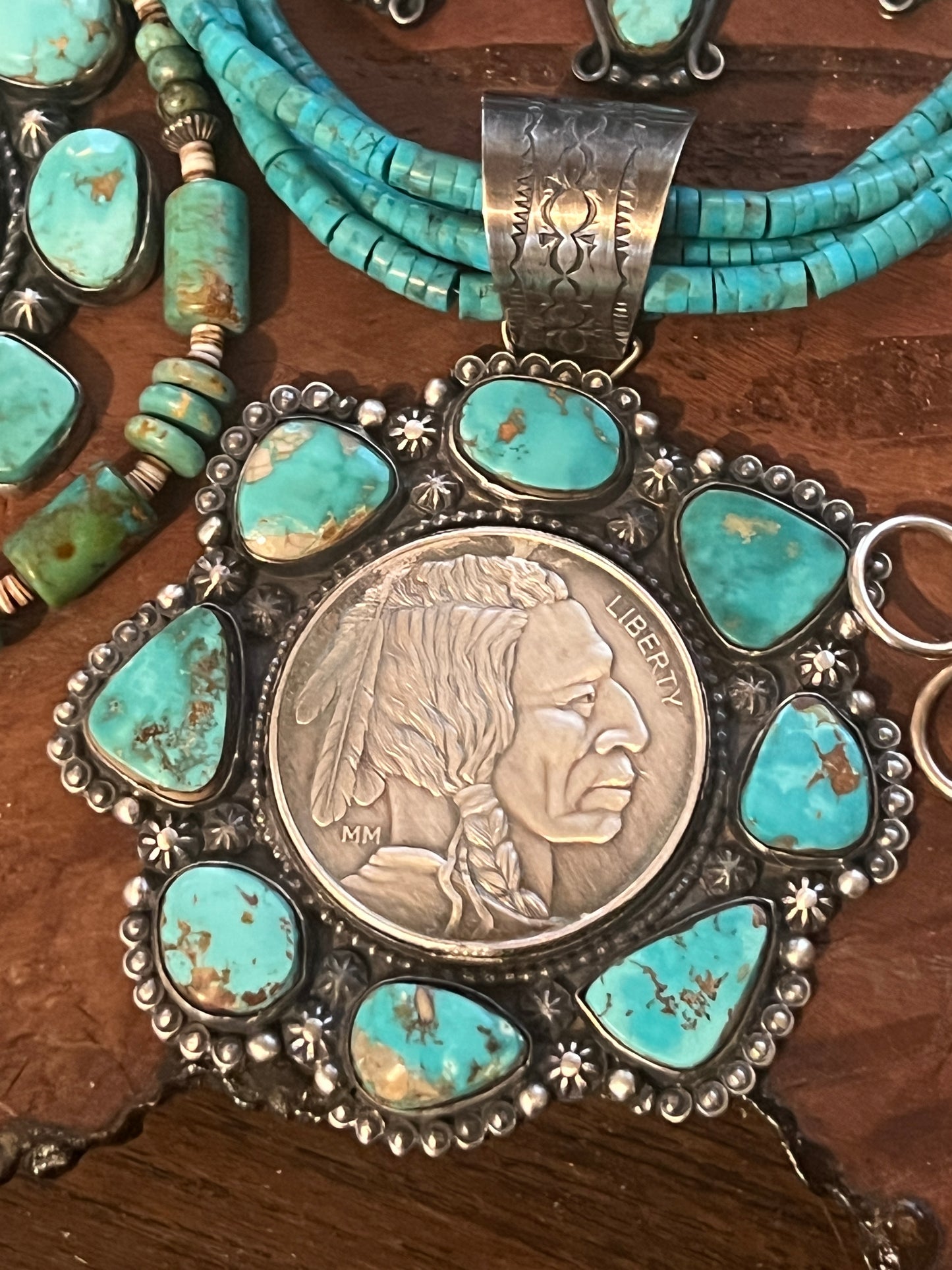 Rosella Paxson Turquoise Cluster Pendants