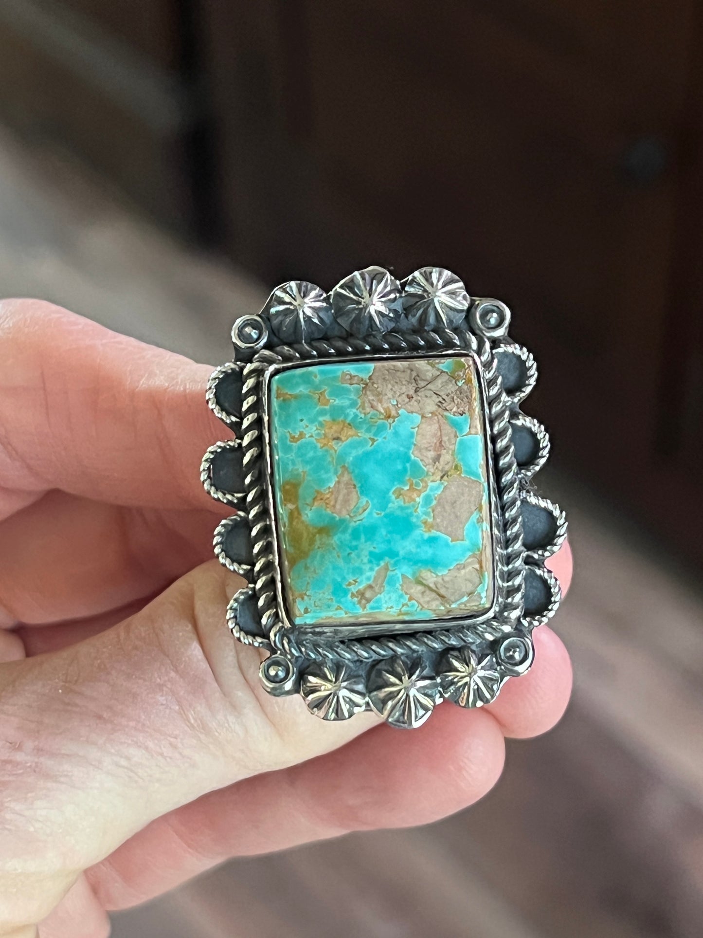Rosella Paxson Sterling Silver and Royston Turquoise Ring