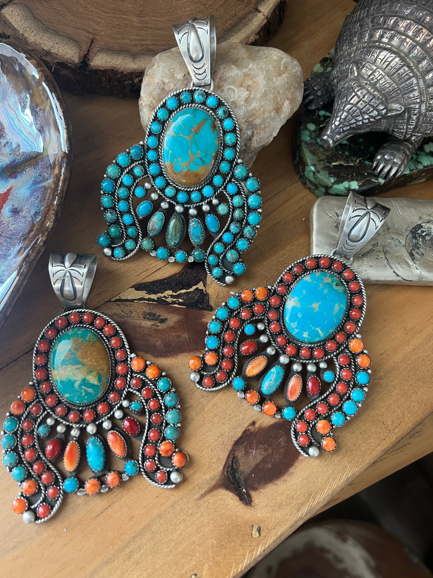 Bertina Begay Cluster Naja Pendants
