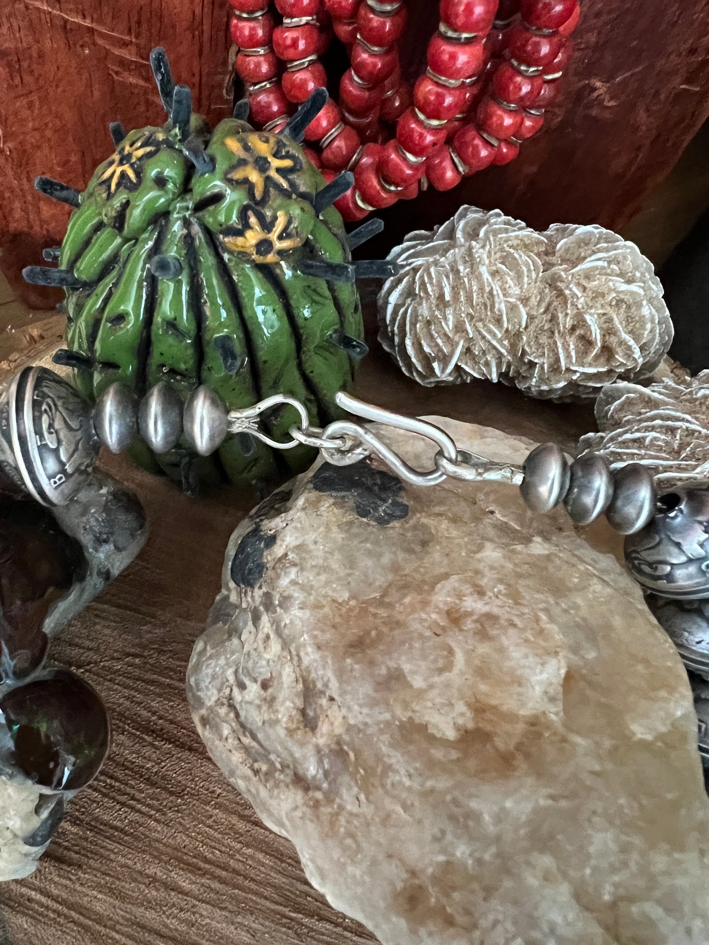 Buffalo Dancer Morgan Dollar Squash Blossom Style Necklace