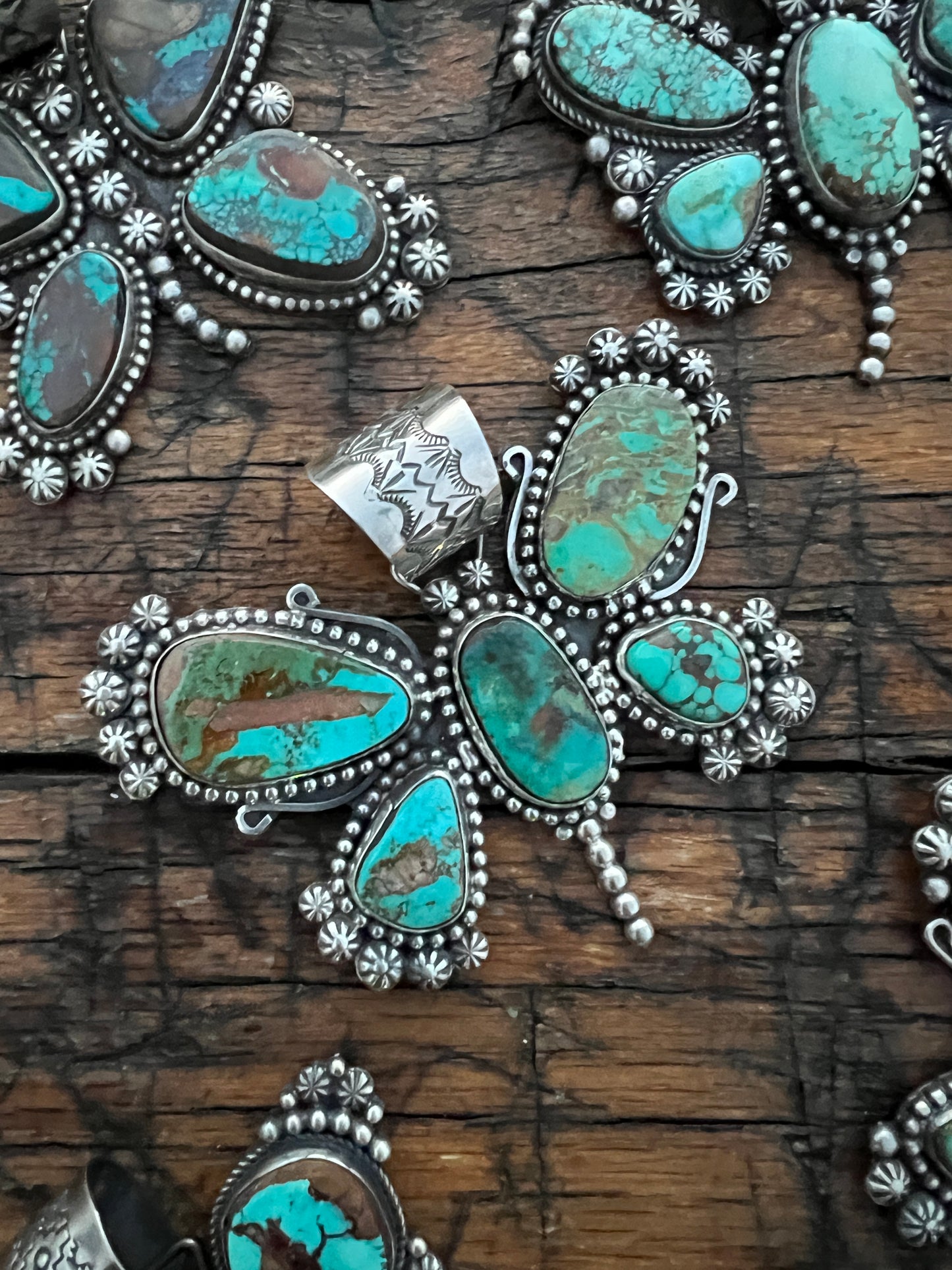 Rosella Paxson Turquoise Butterfly Pendants