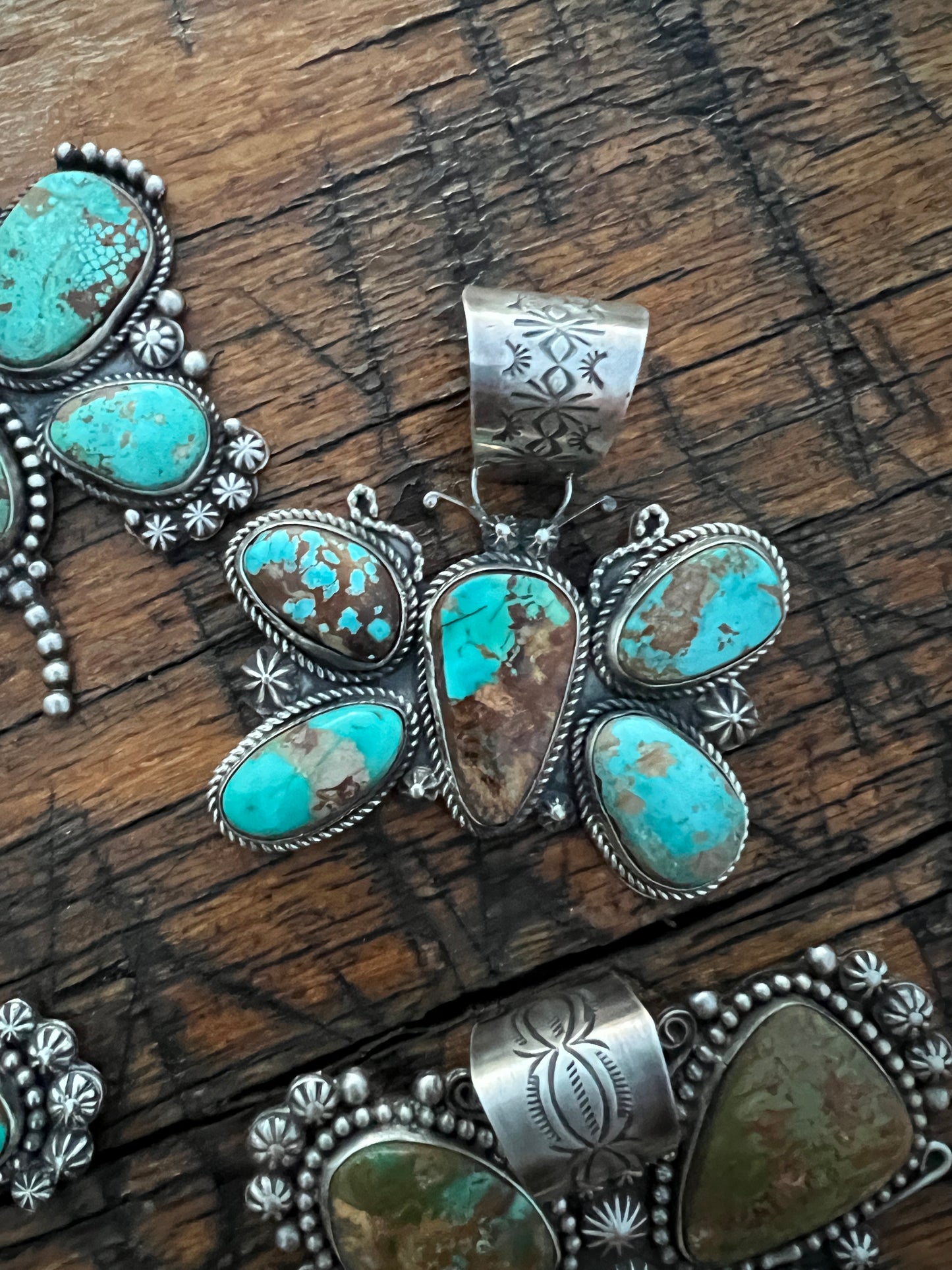 Rosella Paxson Turquoise Butterfly Pendants