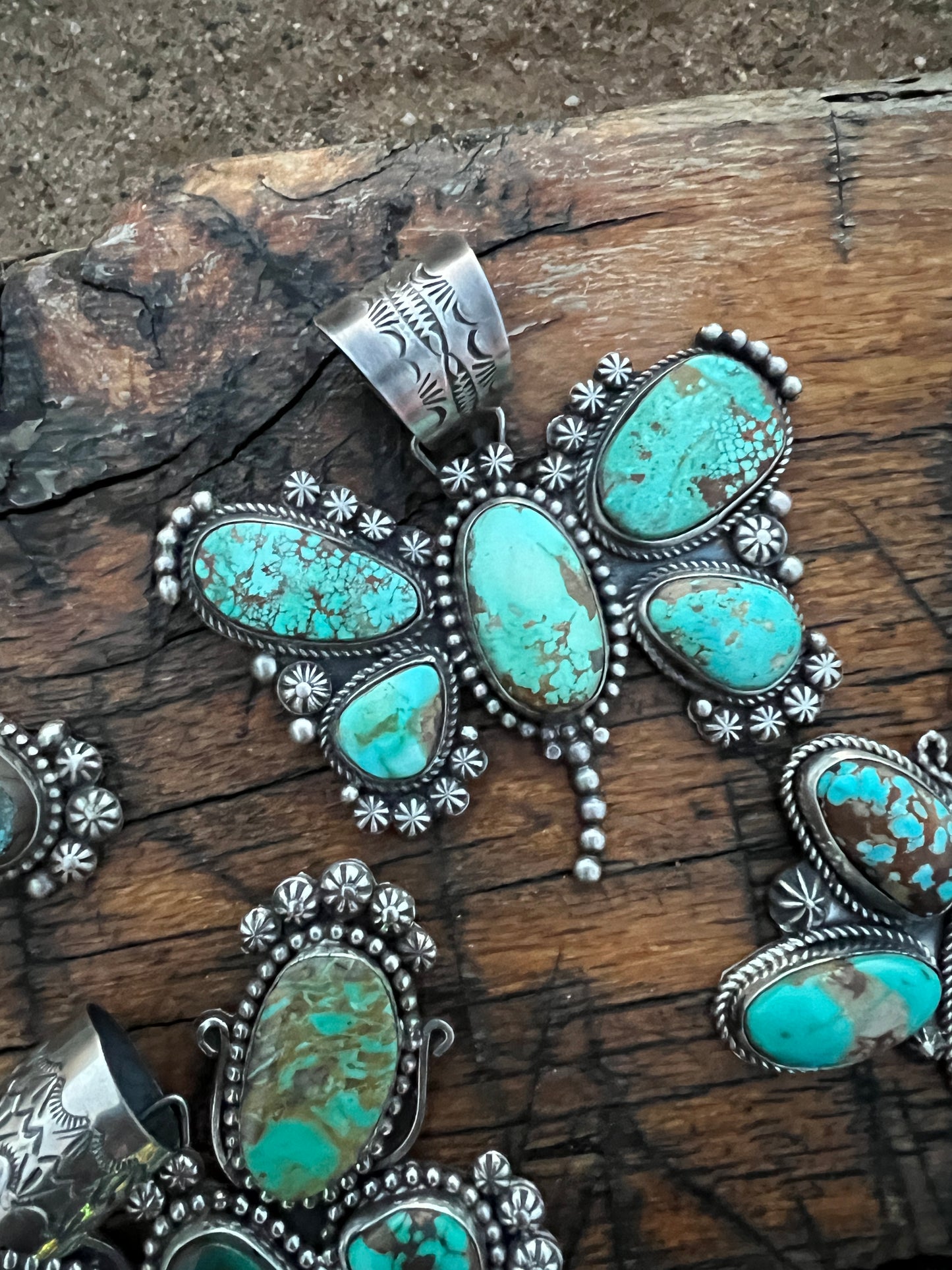 Rosella Paxson Turquoise Butterfly Pendants