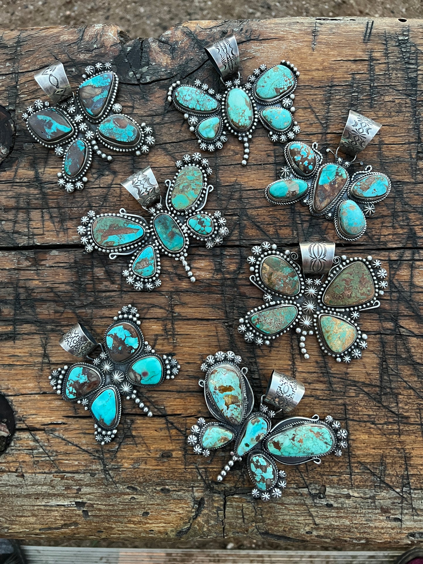 Rosella Paxson Turquoise Butterfly Pendants