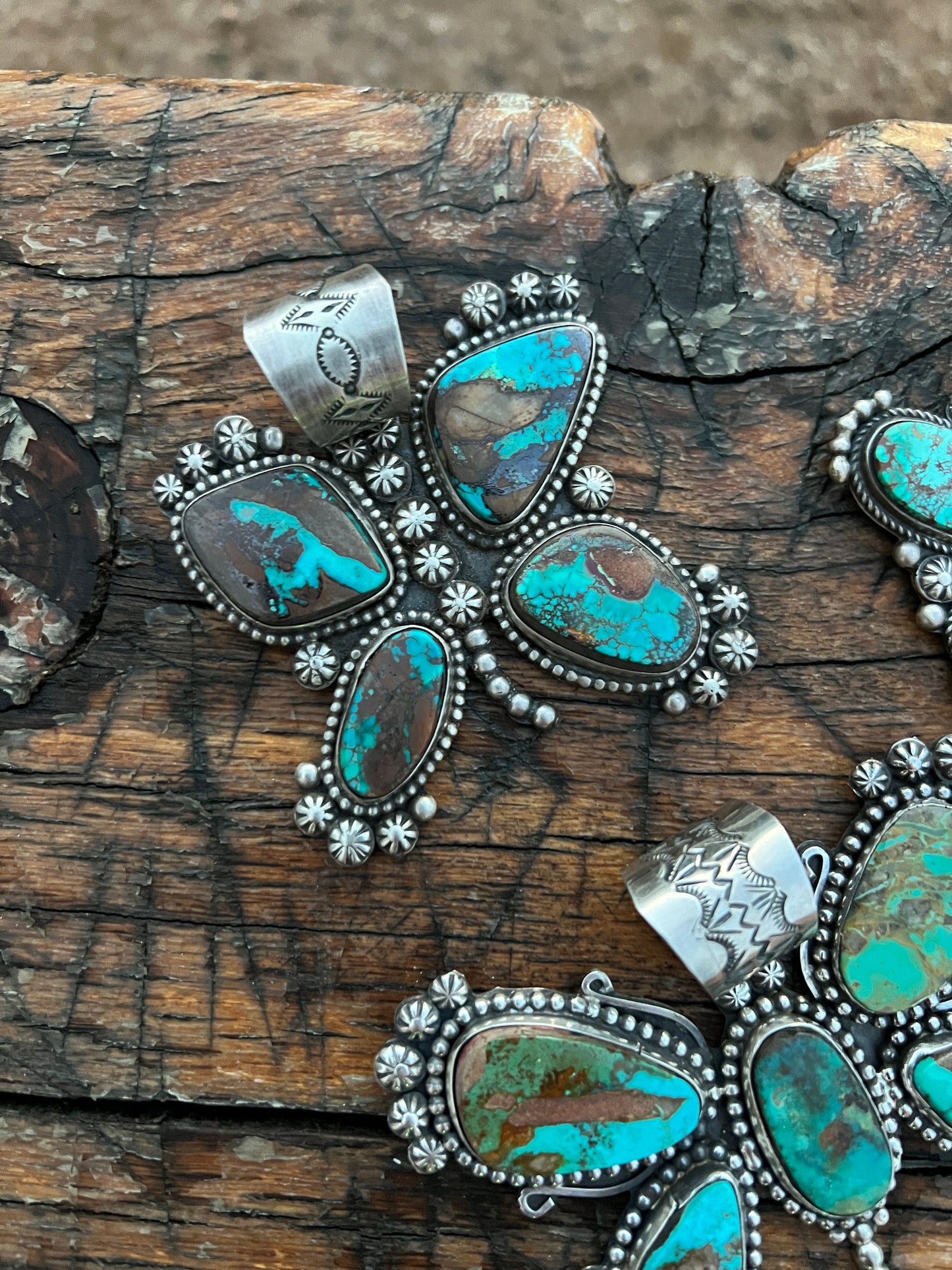 Rosella Paxson Turquoise Butterfly Pendants