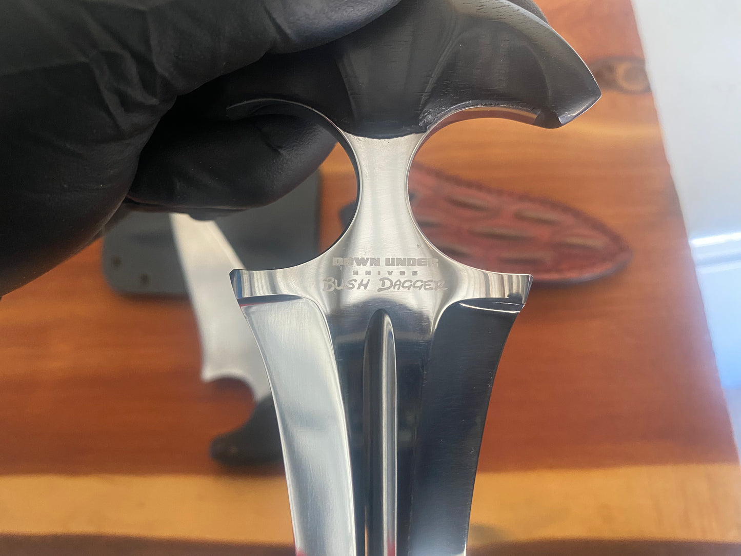 Down Under Bush Dagger and trainer