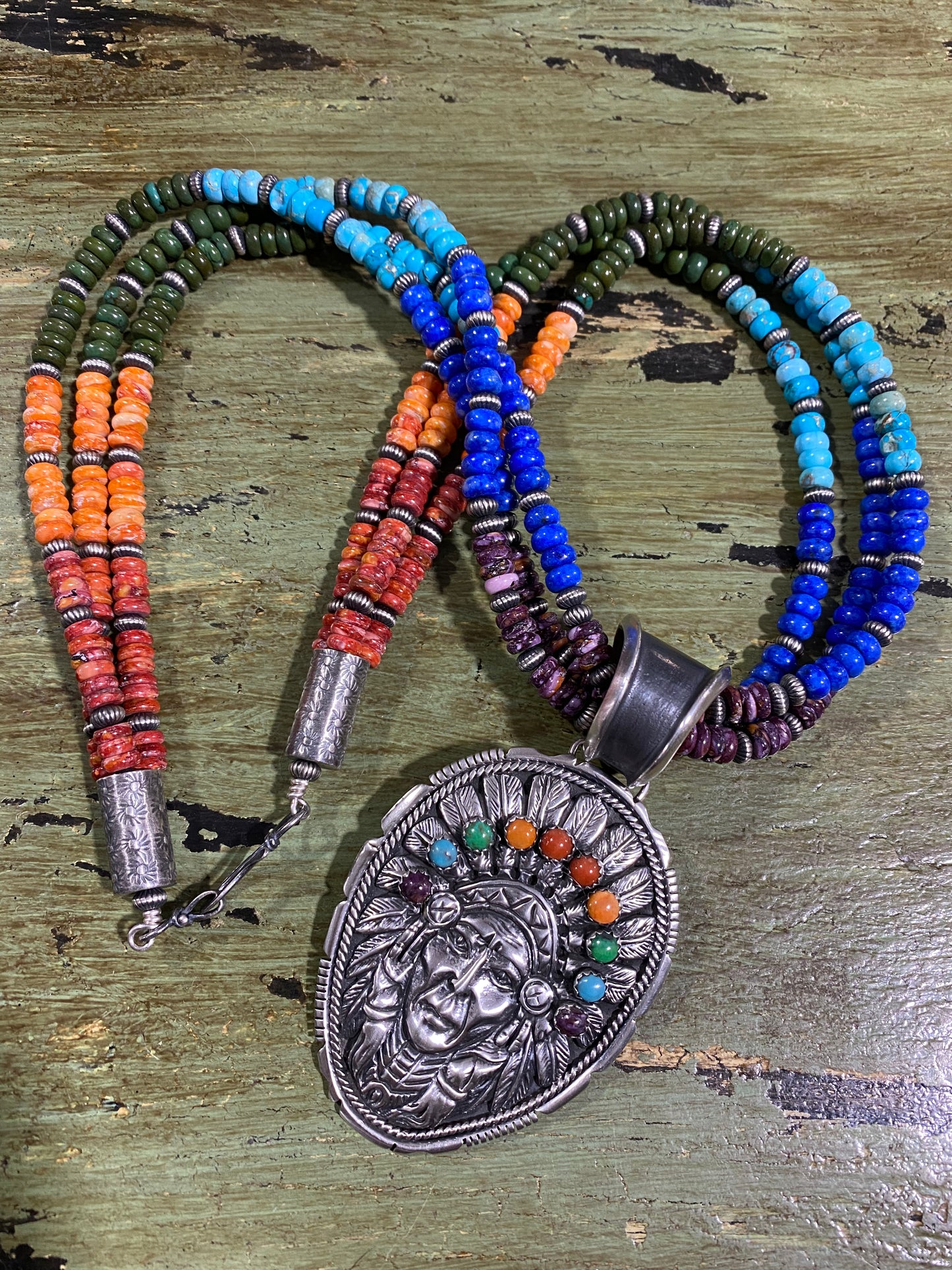 Patrick Yazzie Rainbow Chief Pendant