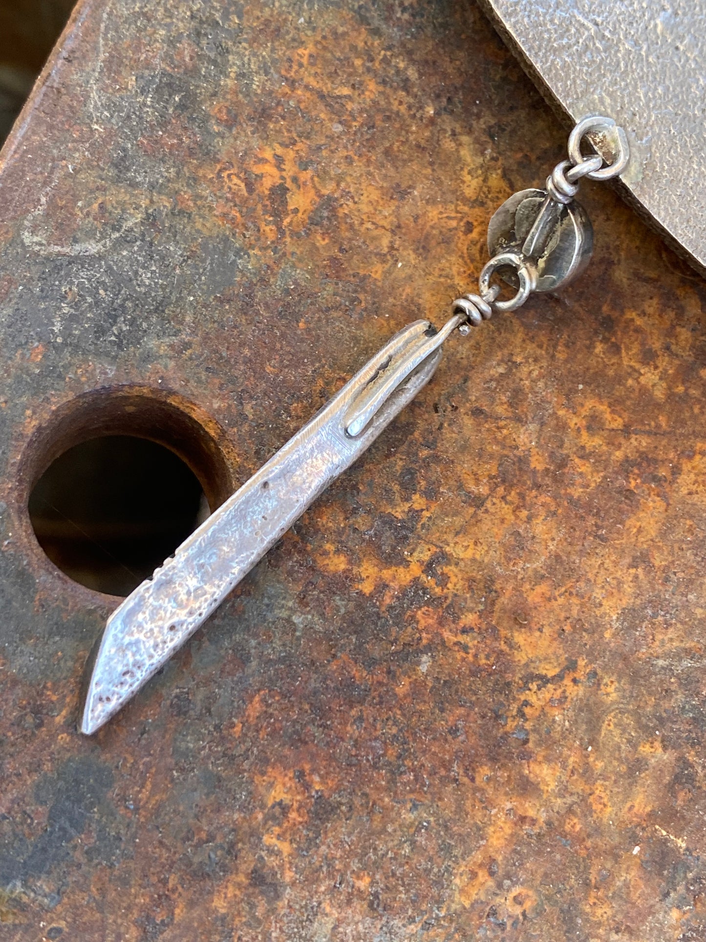 Sterling Tufa Cast Panel Necklace