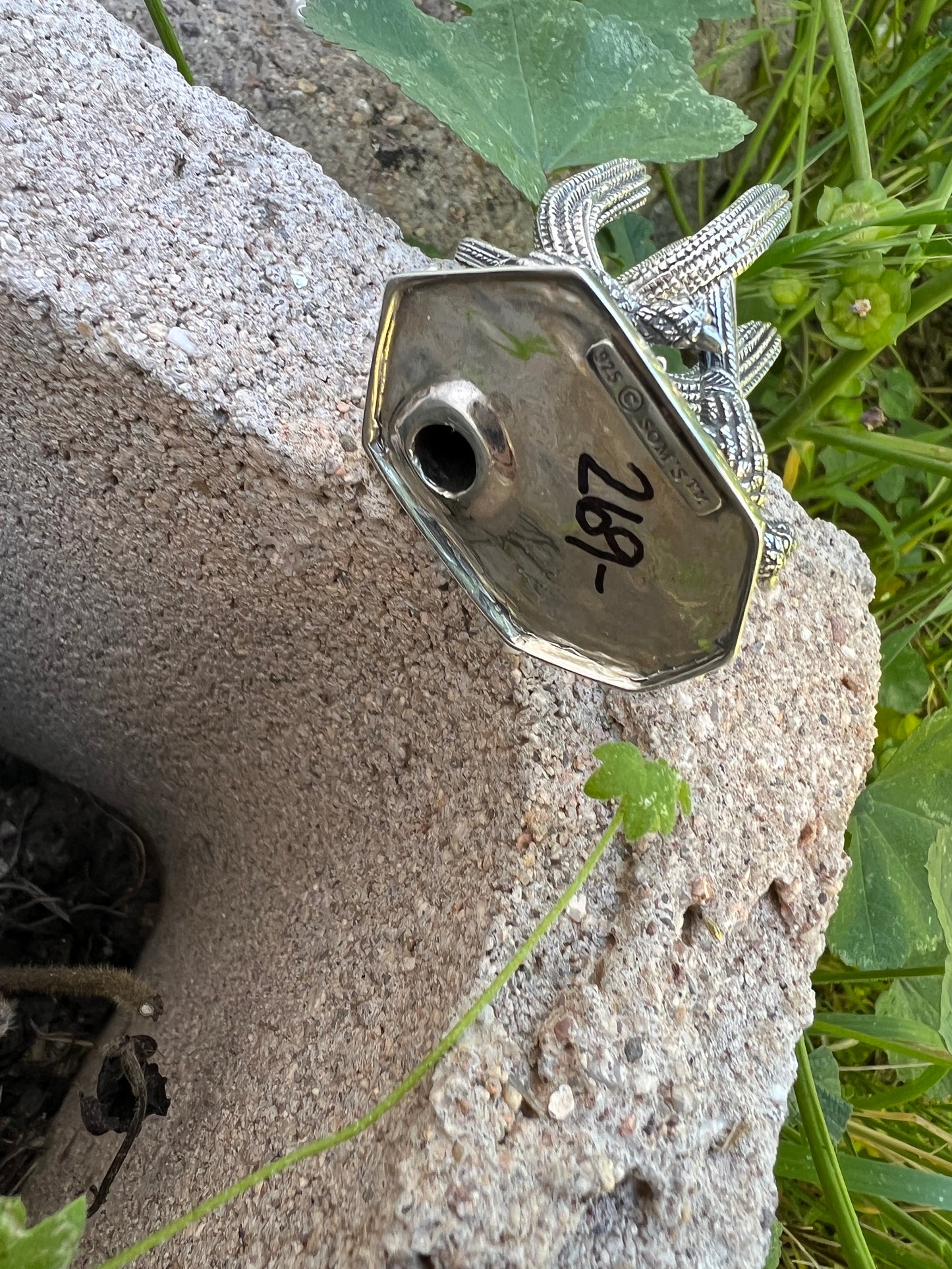 Balinese Sterling Saguaro and Roadrunner Pendant