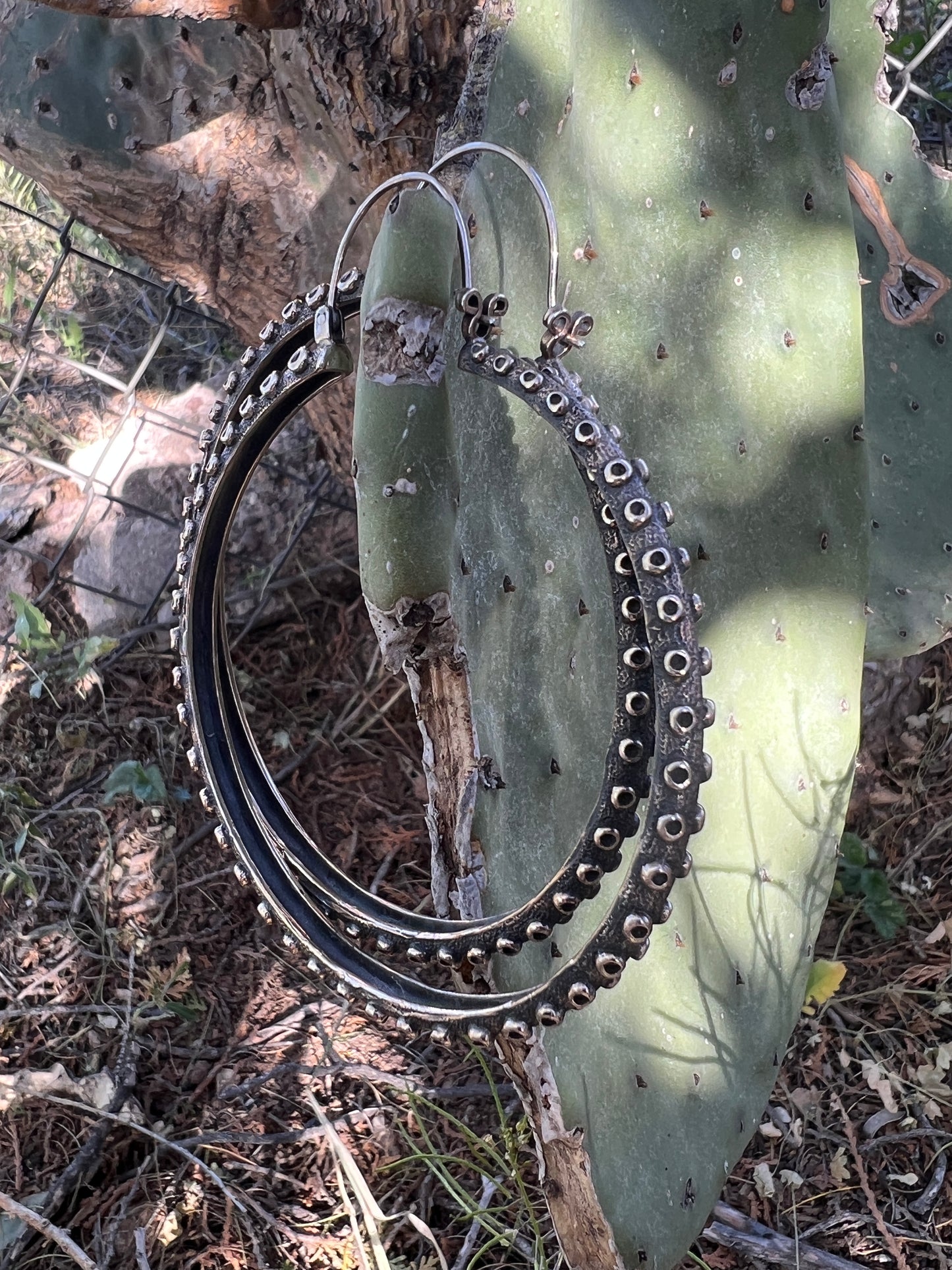 Balinese Sterling Tentacle Hoops