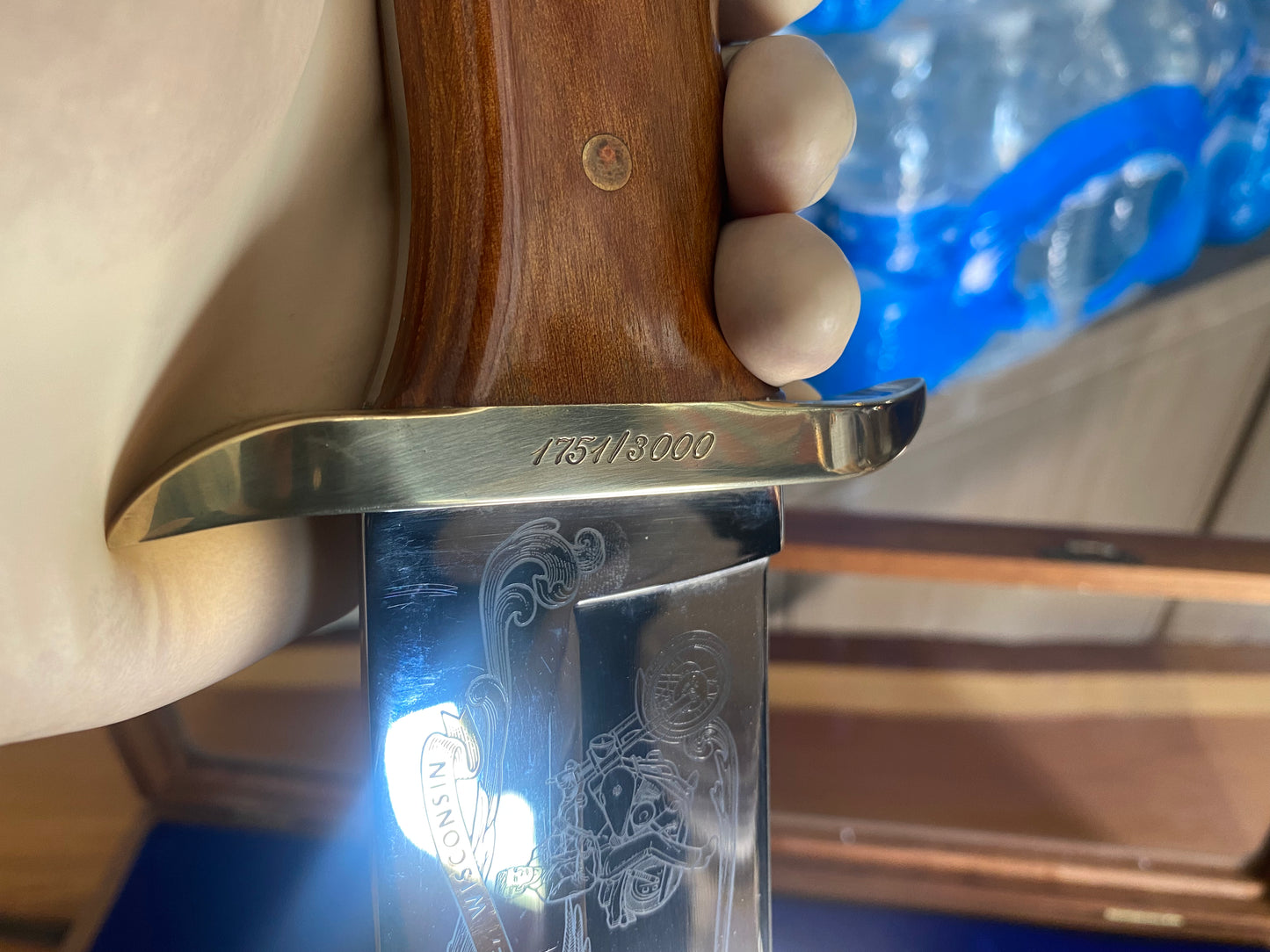 Buck Custom Harley-Davidson 85th Anniversary Bowie Knife Number 1751/3000.