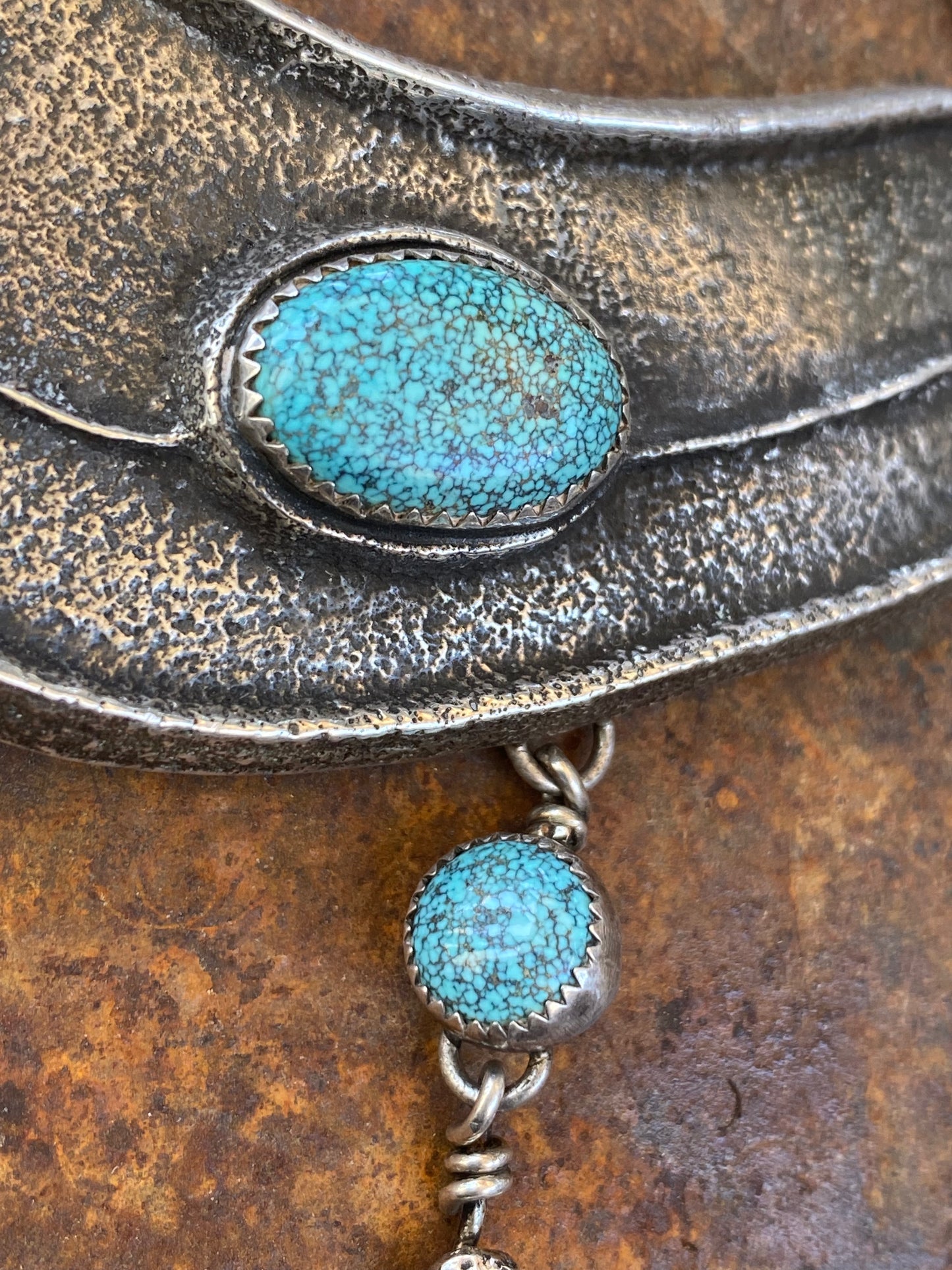 Sterling Tufa Cast Panel Necklace