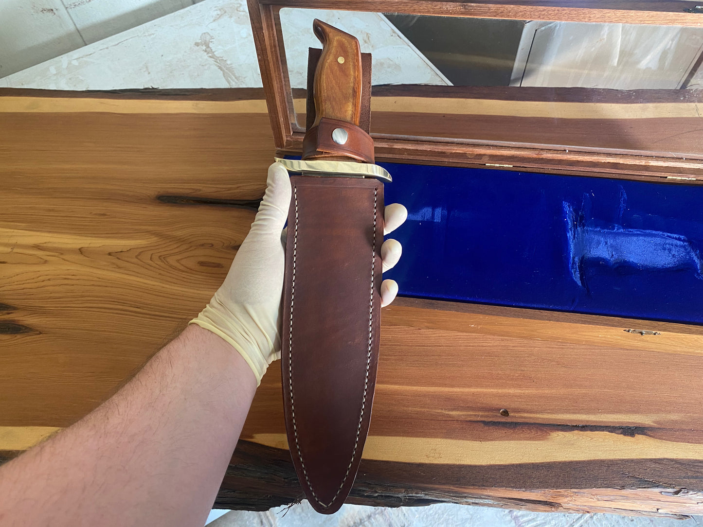 Buck Custom Harley-Davidson 85th Anniversary Bowie Knife Number 1751/3000.