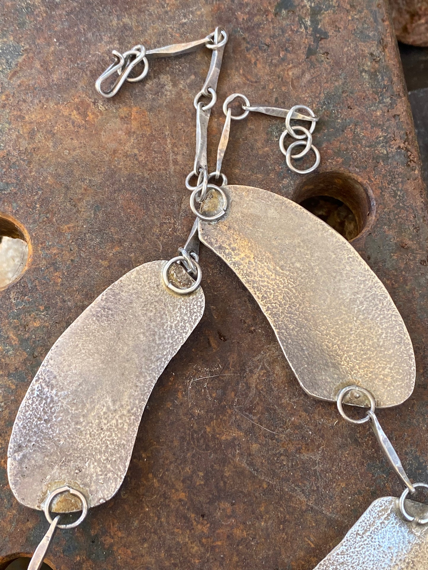 Sterling Tufa Cast Panel Necklace