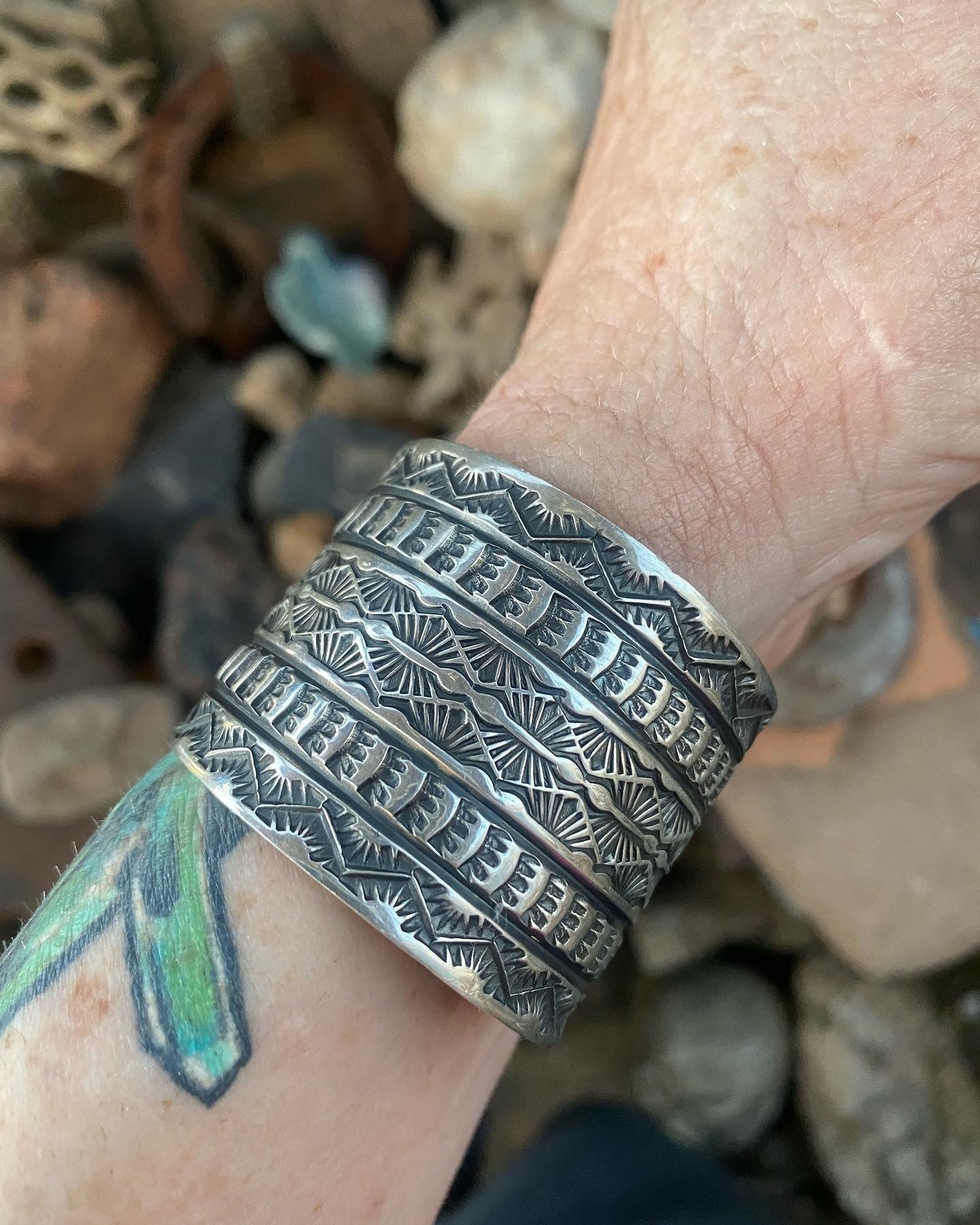 Sunshine Reeves Wide Stamped Cuff