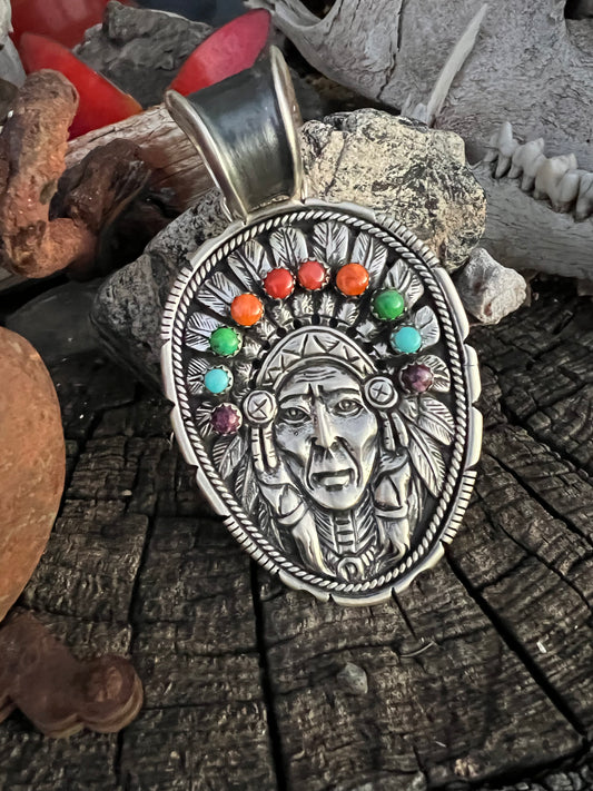Patrick Yazzie Rainbow Chief Pendant
