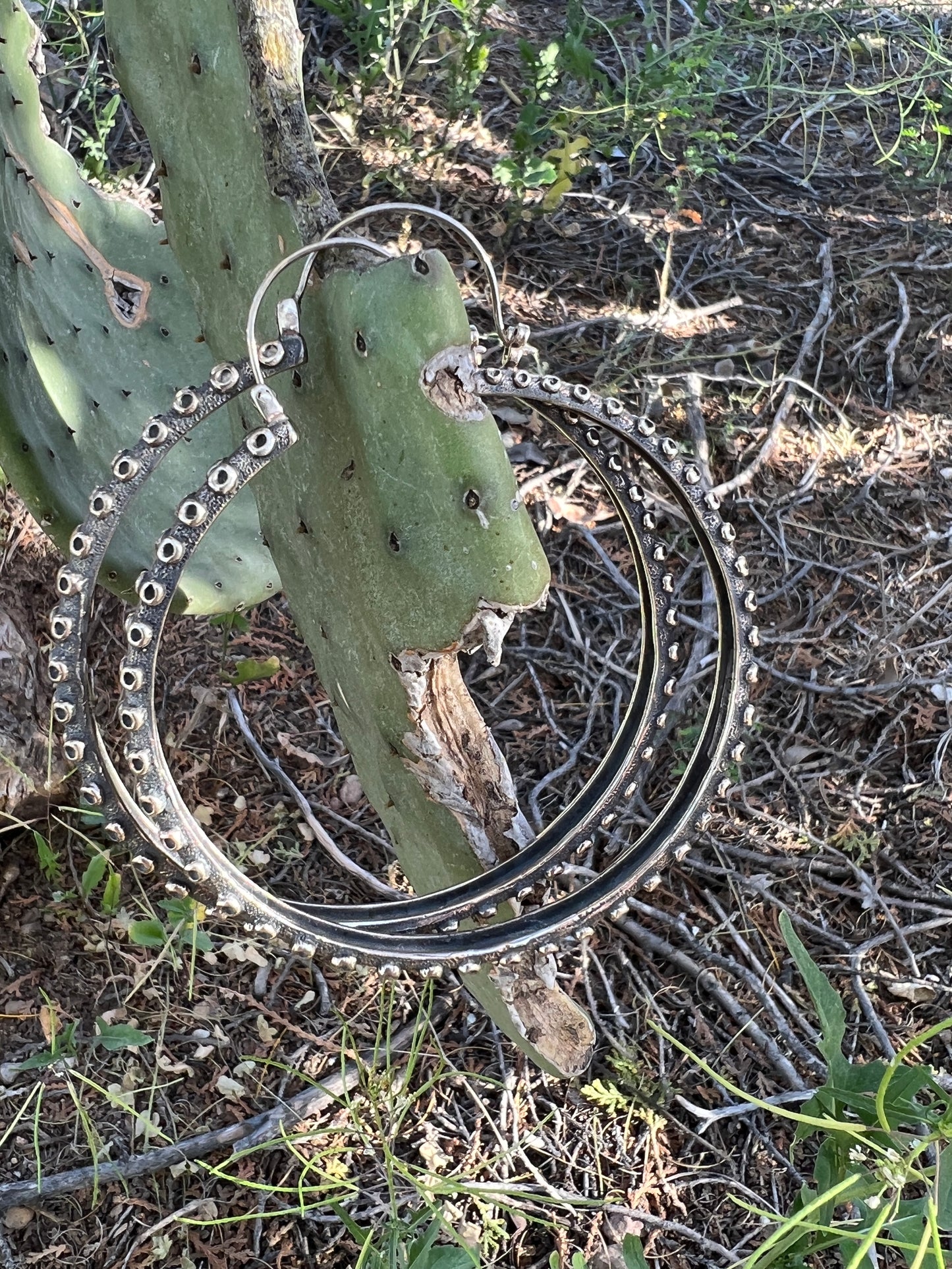 Balinese Sterling Tentacle Hoops