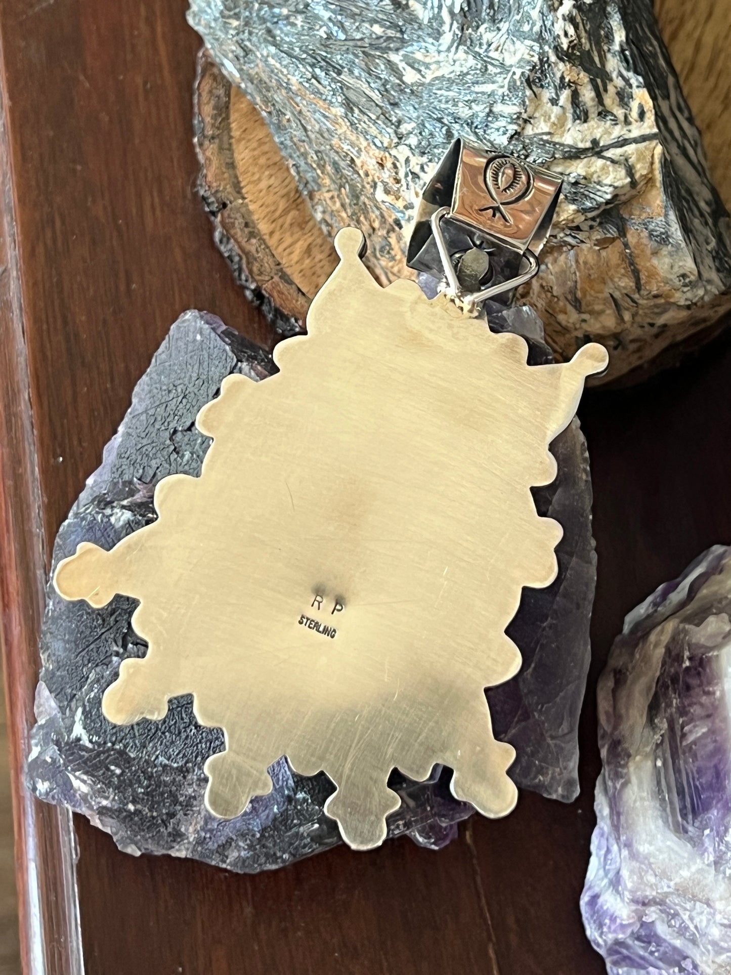 Morgan Dollar and Spiny Oyster Sterling Pendant by Rosella Paxson