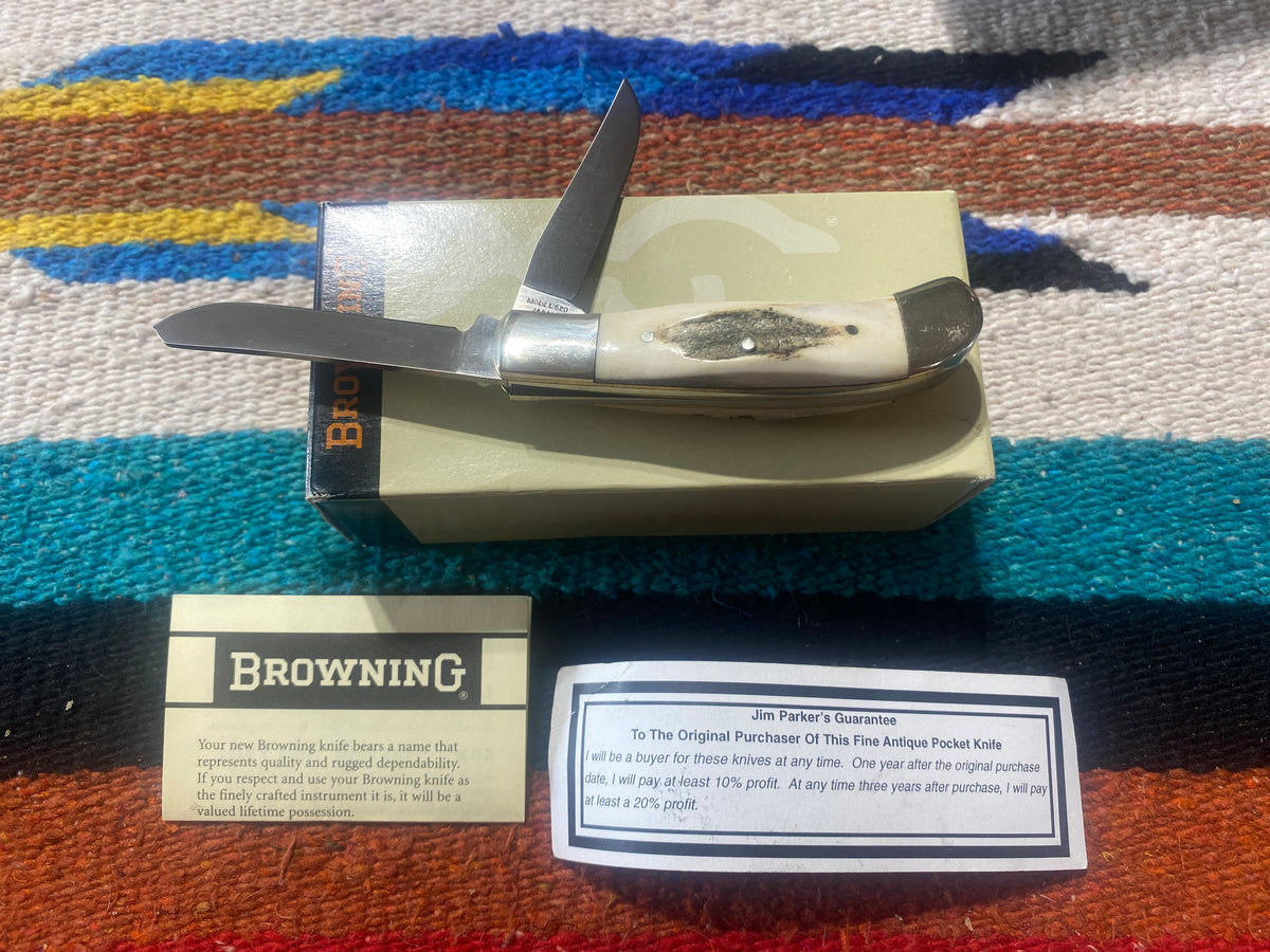 Browning 520 Sambar Stag Trapper Pocket Knife