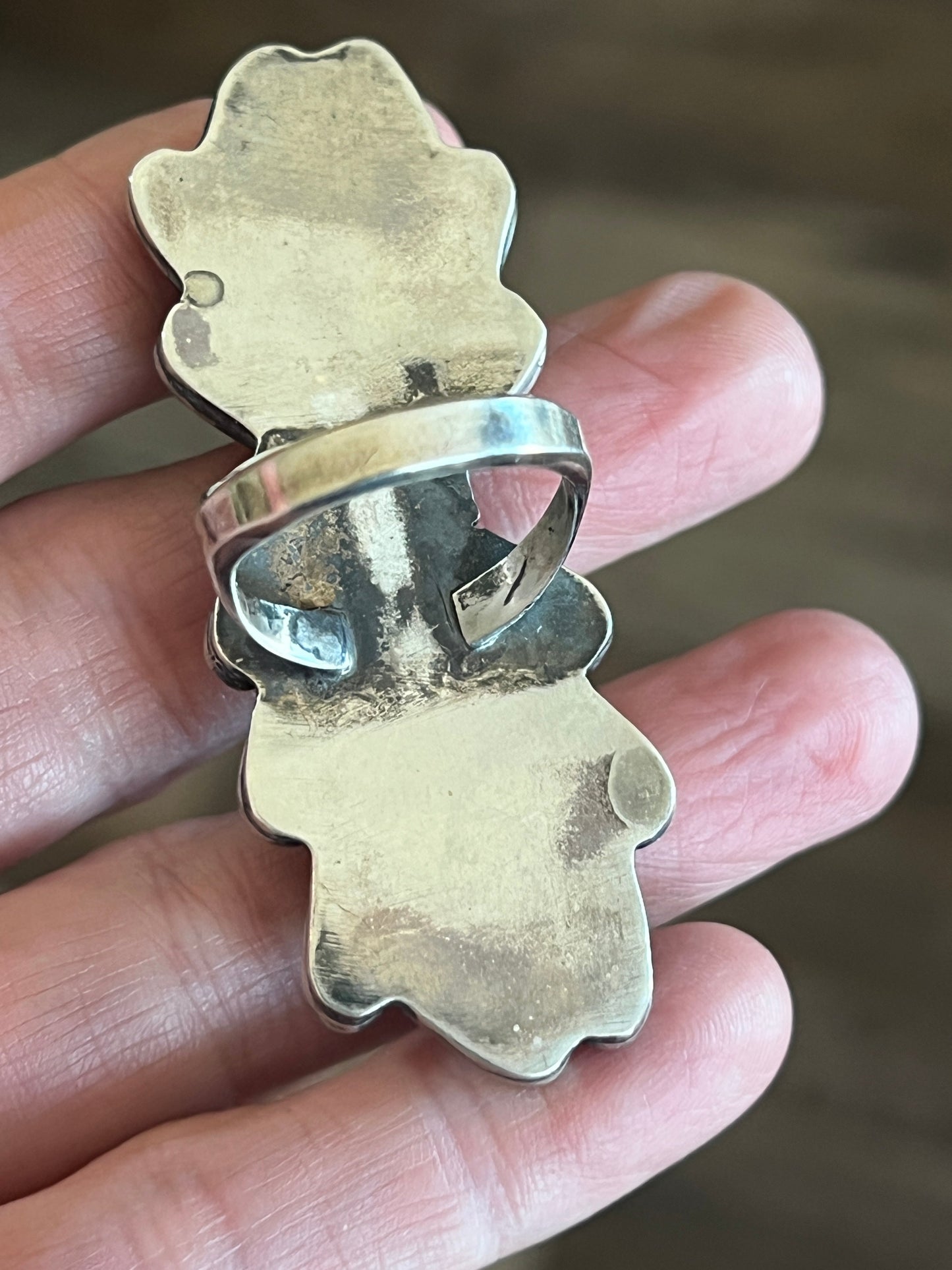 Navajo Stunning Vintage Sterling Silver and Mediterranean Coral Ring, Size 9.5