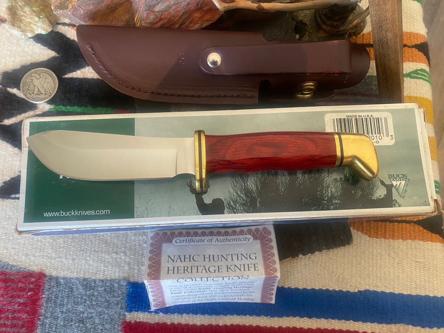 NAHC Hunting Heritage Knife Collection Buck 103 Sheath Knife