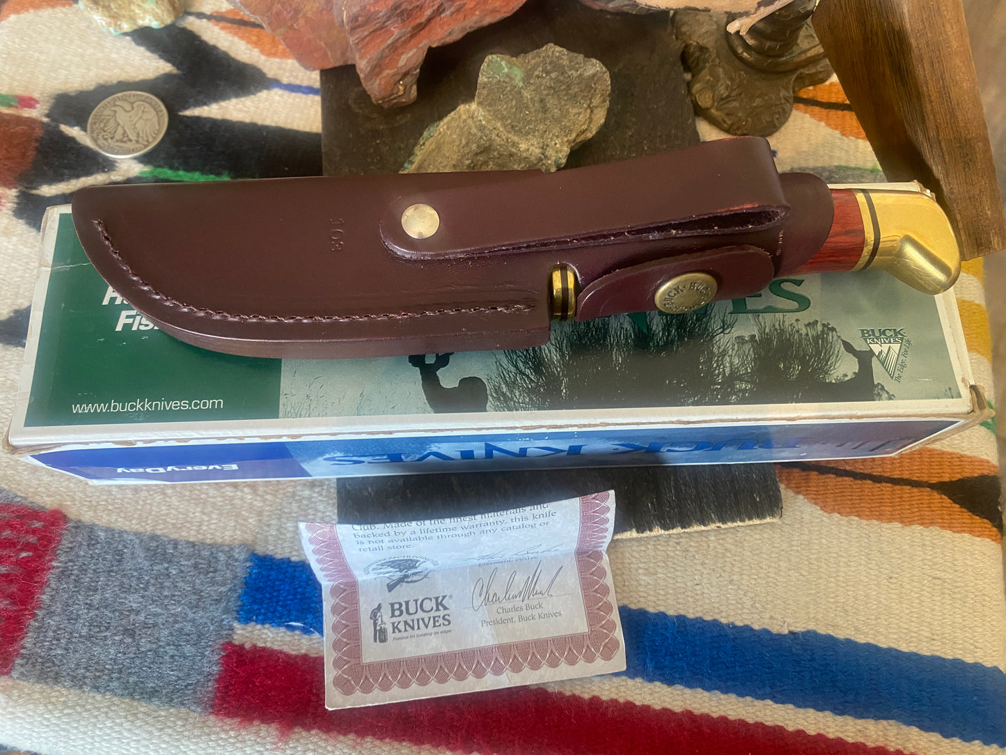 NAHC Hunting Heritage Knife Collection Buck 103 Sheath Knife