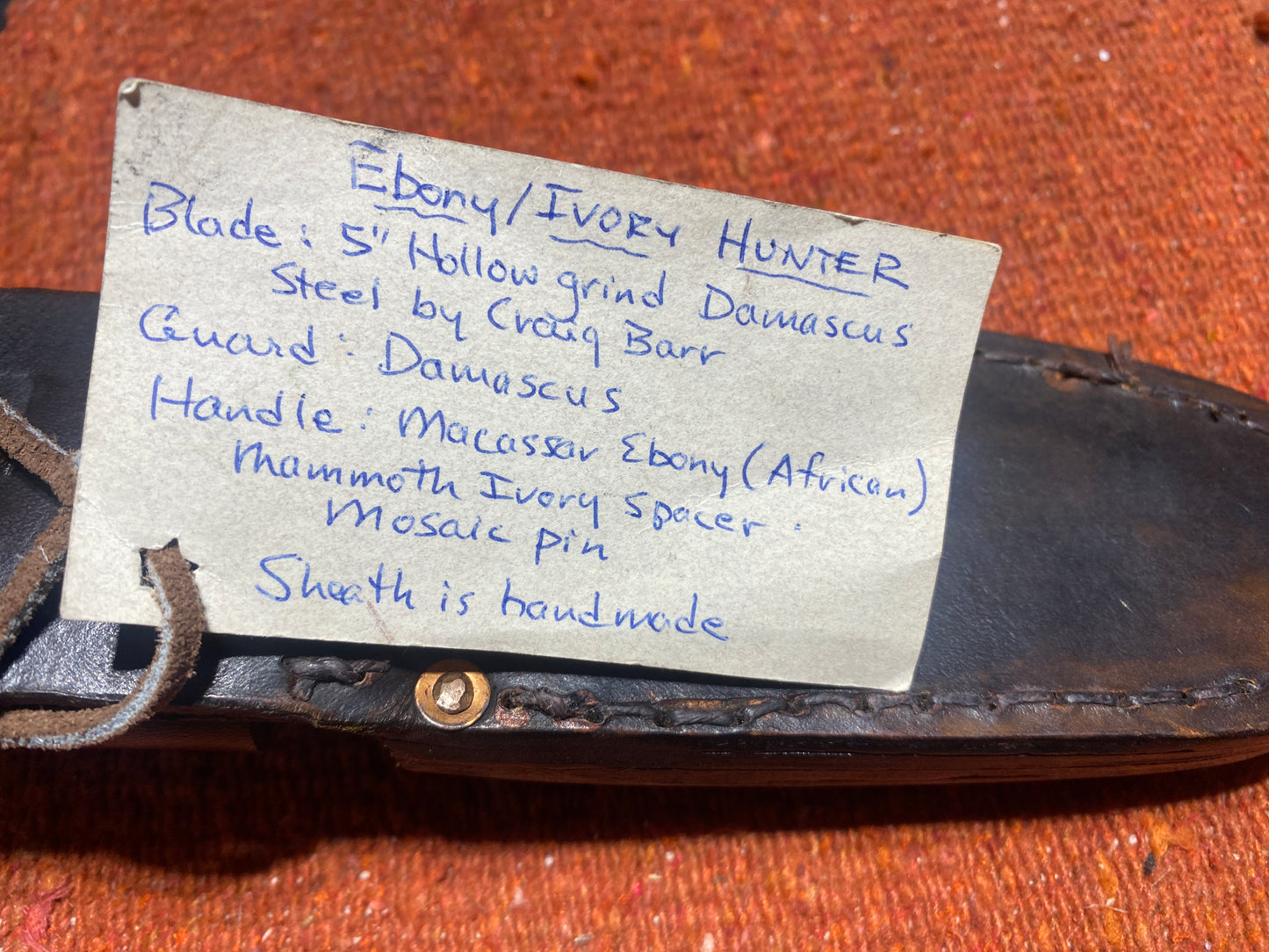 Lowry Knifeworks Hunter Sheath Knife