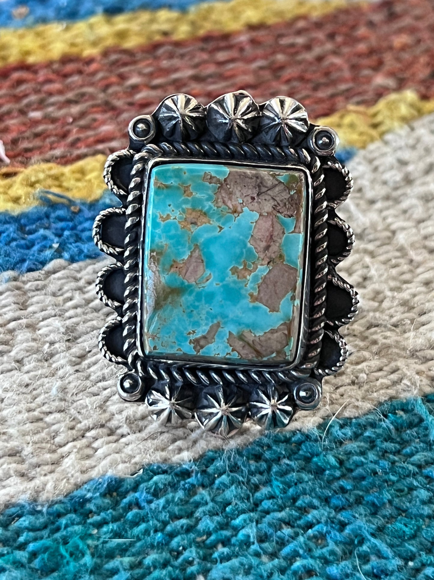Rosella Paxson Sterling Silver and Royston Turquoise Ring