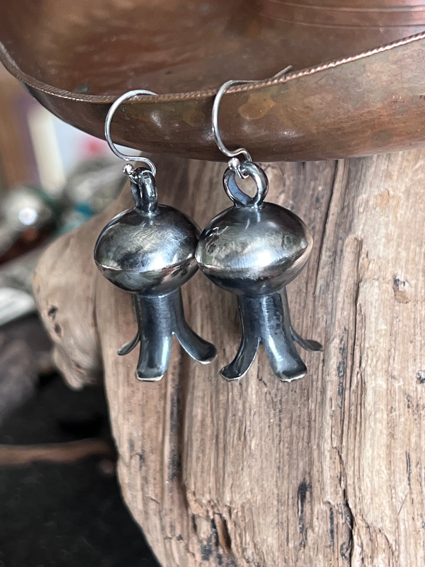 Handcrafted Sterling Silver Blossom Dangle Earrings by Daniel John