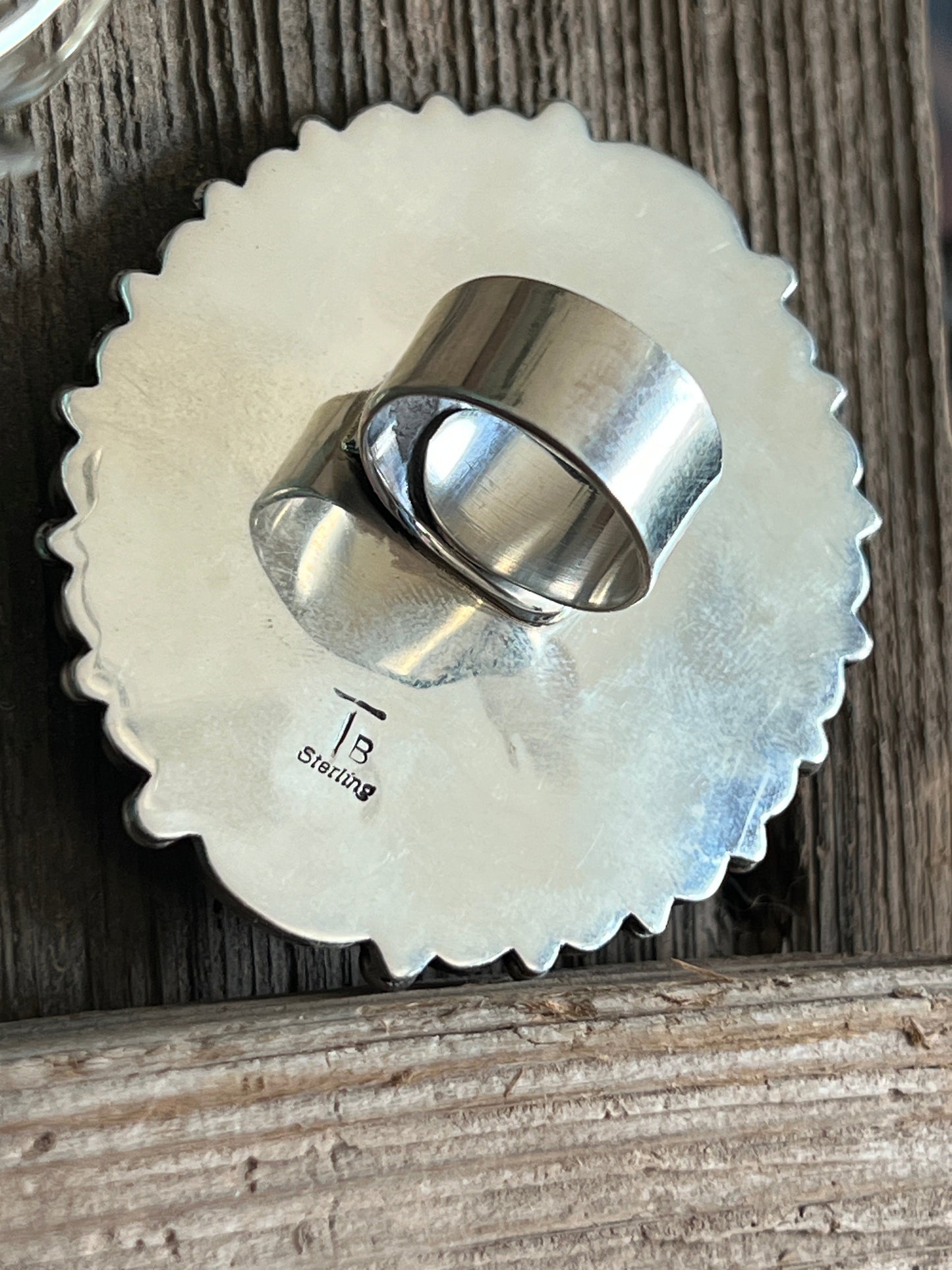 Navajo Sterling Silver, Sonoran Turquoise and Charoite Cluster Ring by Tyler Brown: Adjustable