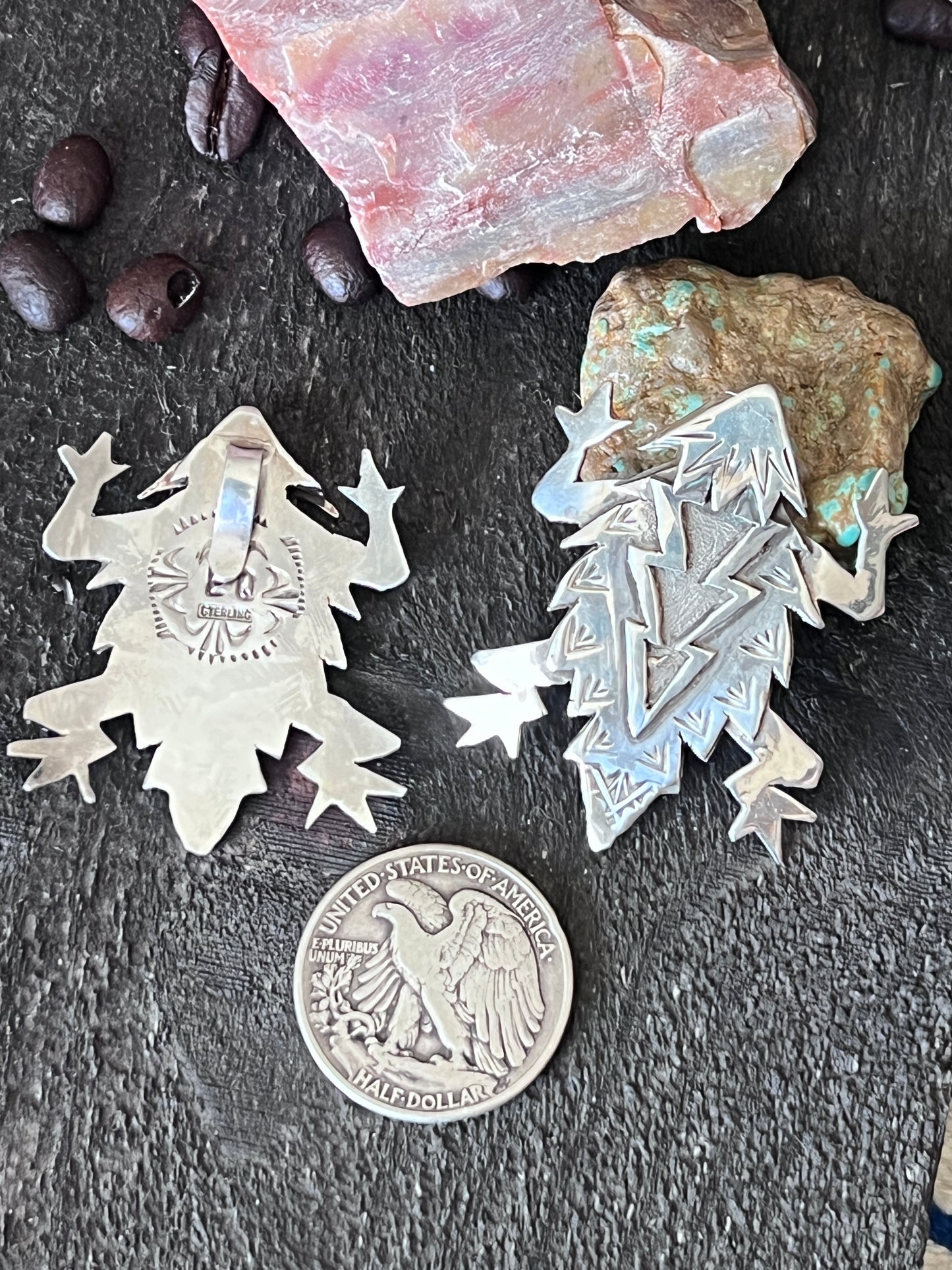 Quinton Antone Handcrafted Sterling Silver Horned Toad Pendant