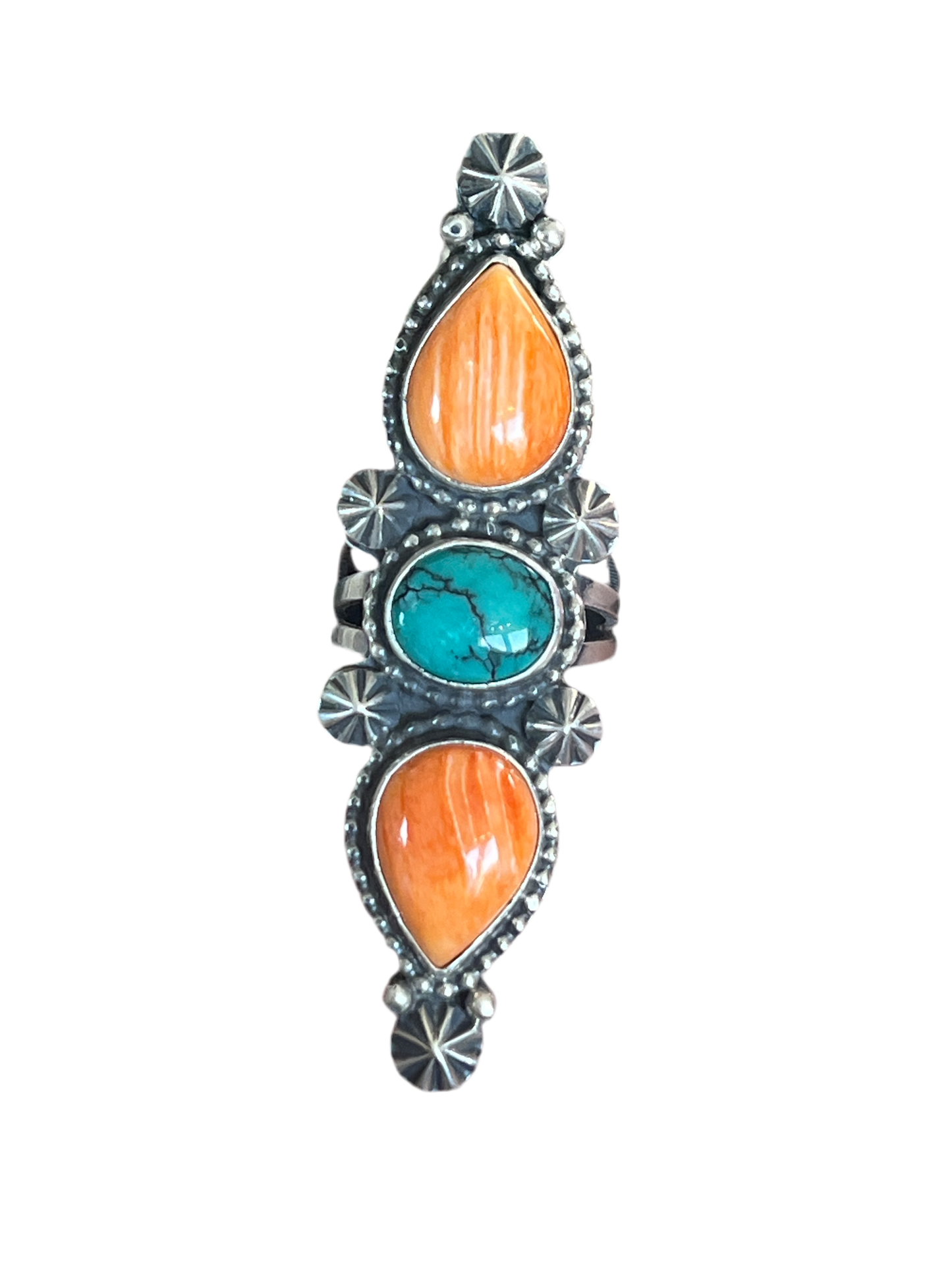 Rosella Paxson Hubei Turquoise and Spiny Oyster Ring