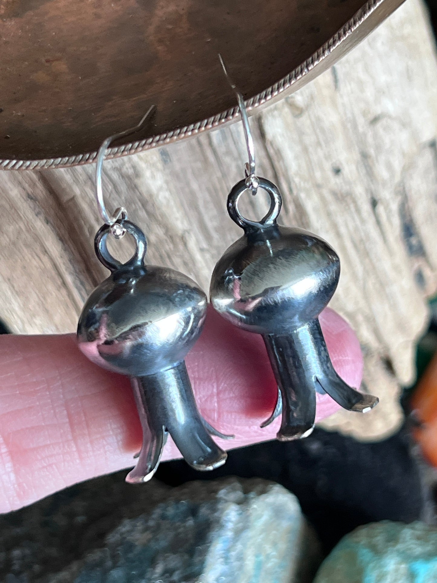 Handcrafted Sterling Silver Blossom Dangle Earrings by Daniel John