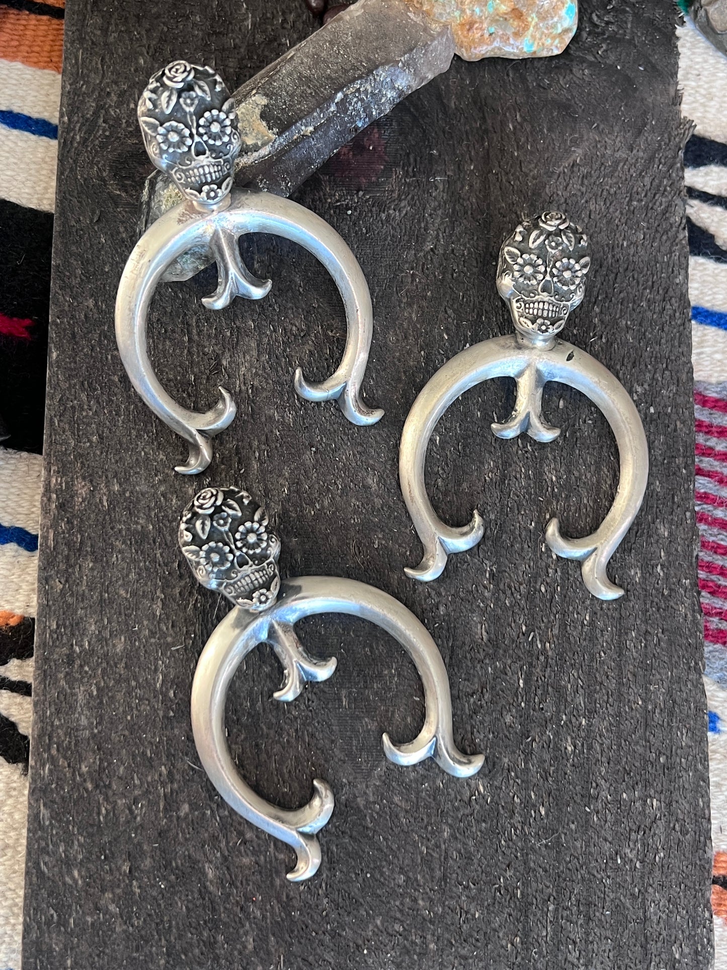 Sterling Silver Sugar Skull Naja Pendants