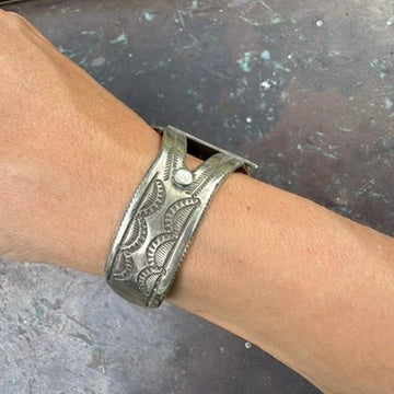 Vintage Artisan Made Ingot Silver Thunderbird Cuff Bracelet, by Buffalo
